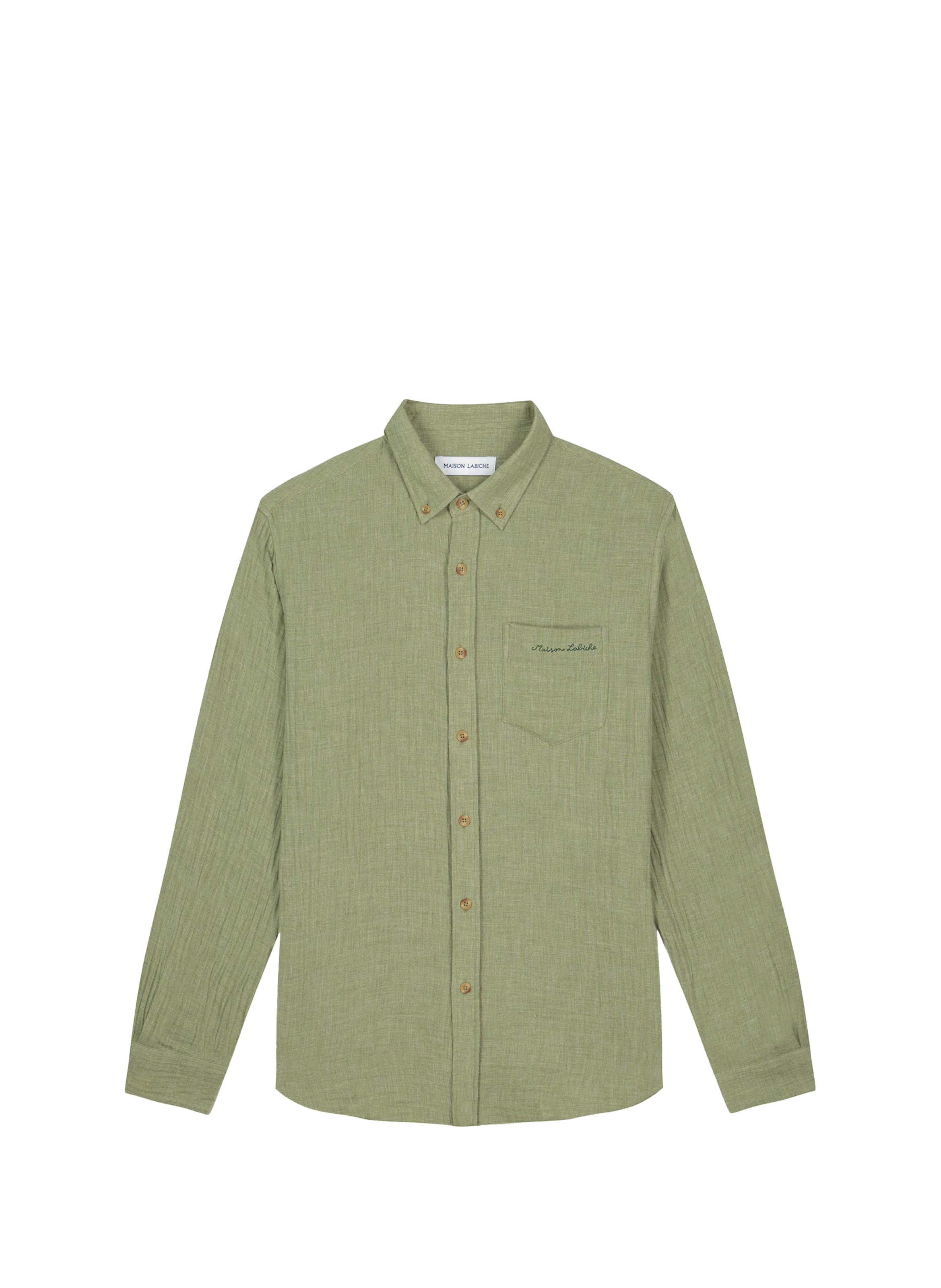 Chemise Bonne Graine en gaze de coton biologique MAISON LABICHE Vert