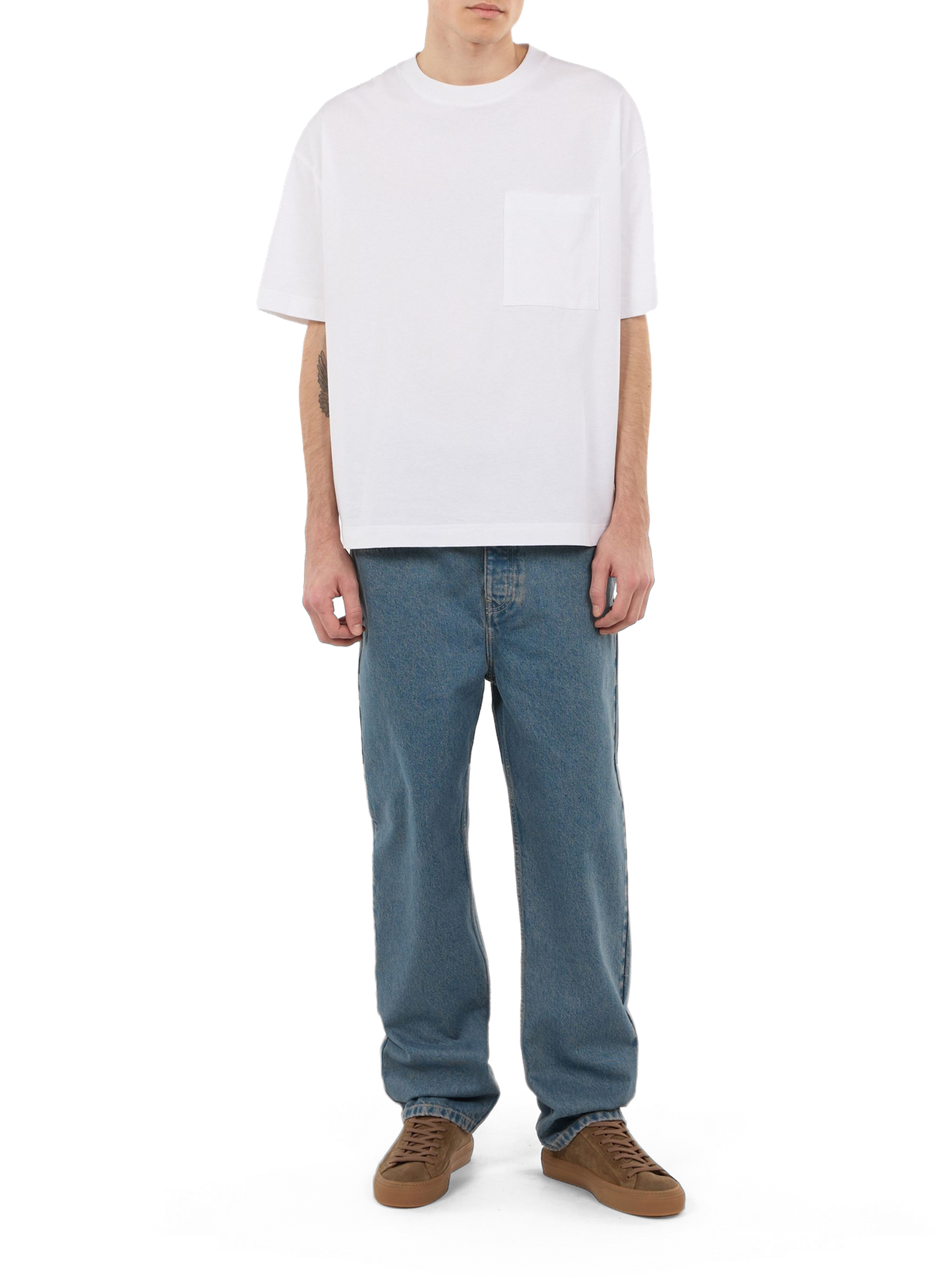 T-shirt Bart col rond en coton Blanc