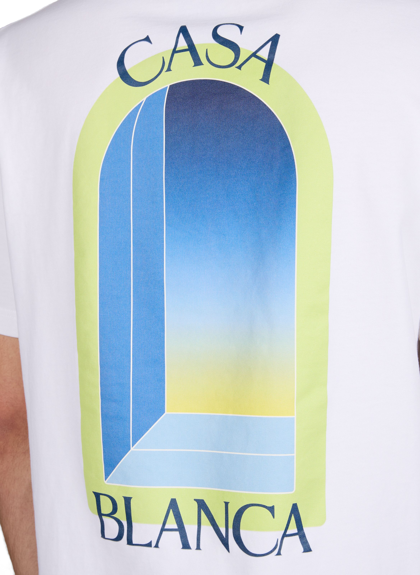 T-shirt imprimé à col rond en coton organique CASABLANCA PARIS Multicolore