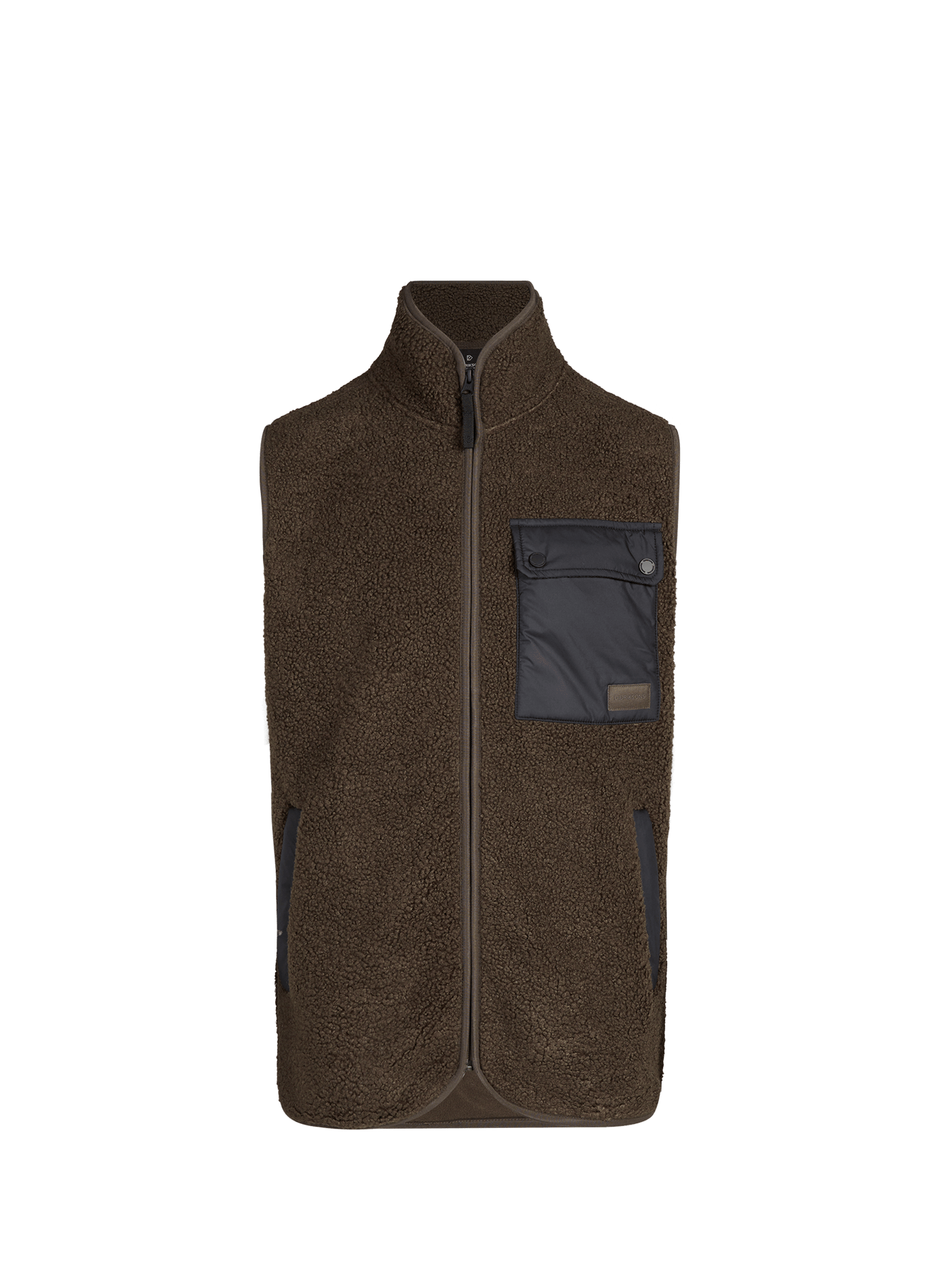 Gilet Rasmus sans manches à col montant DIDRIKSONS Marron