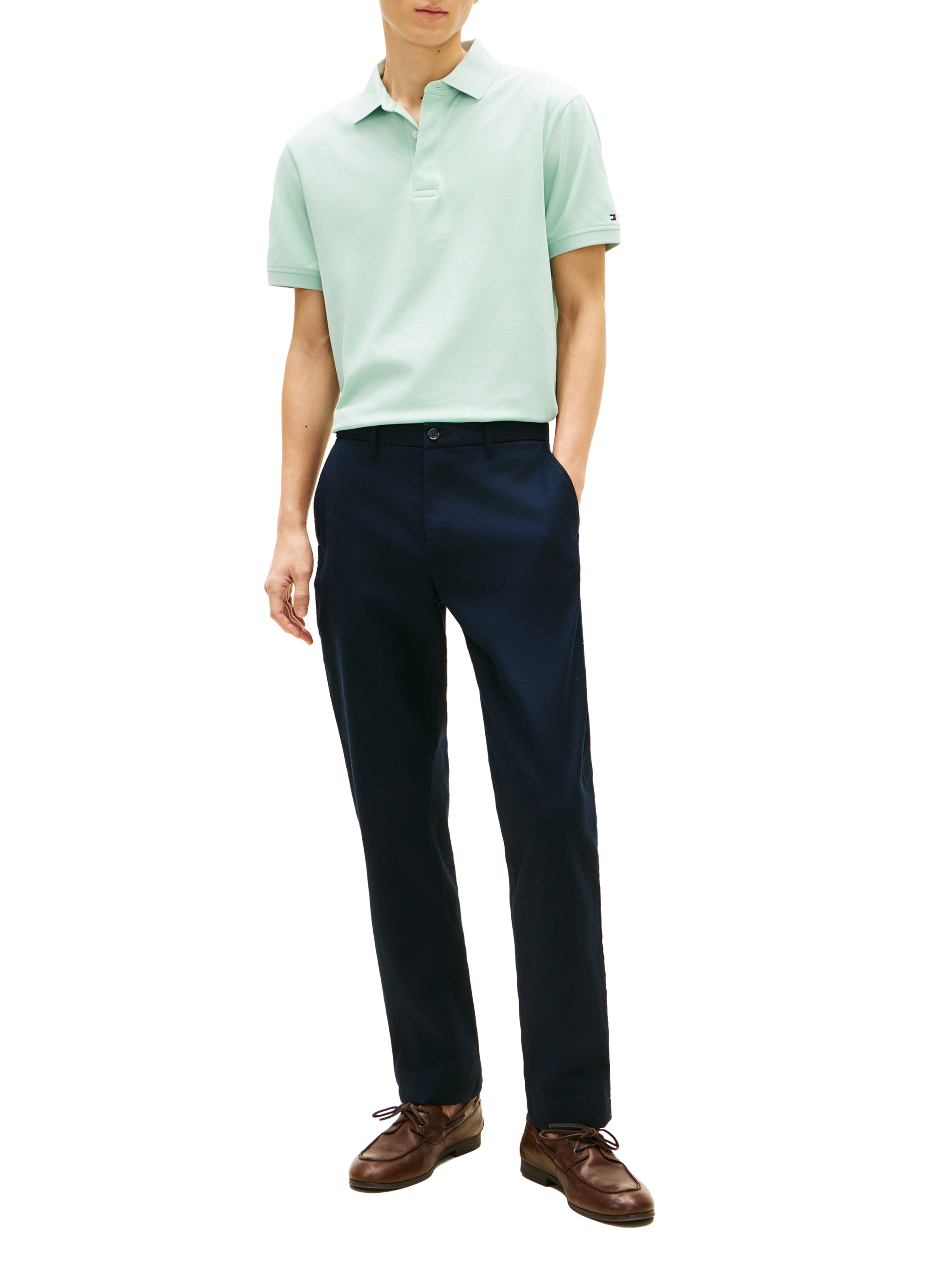 Polo en coton TOMMY HILFIGER Vert