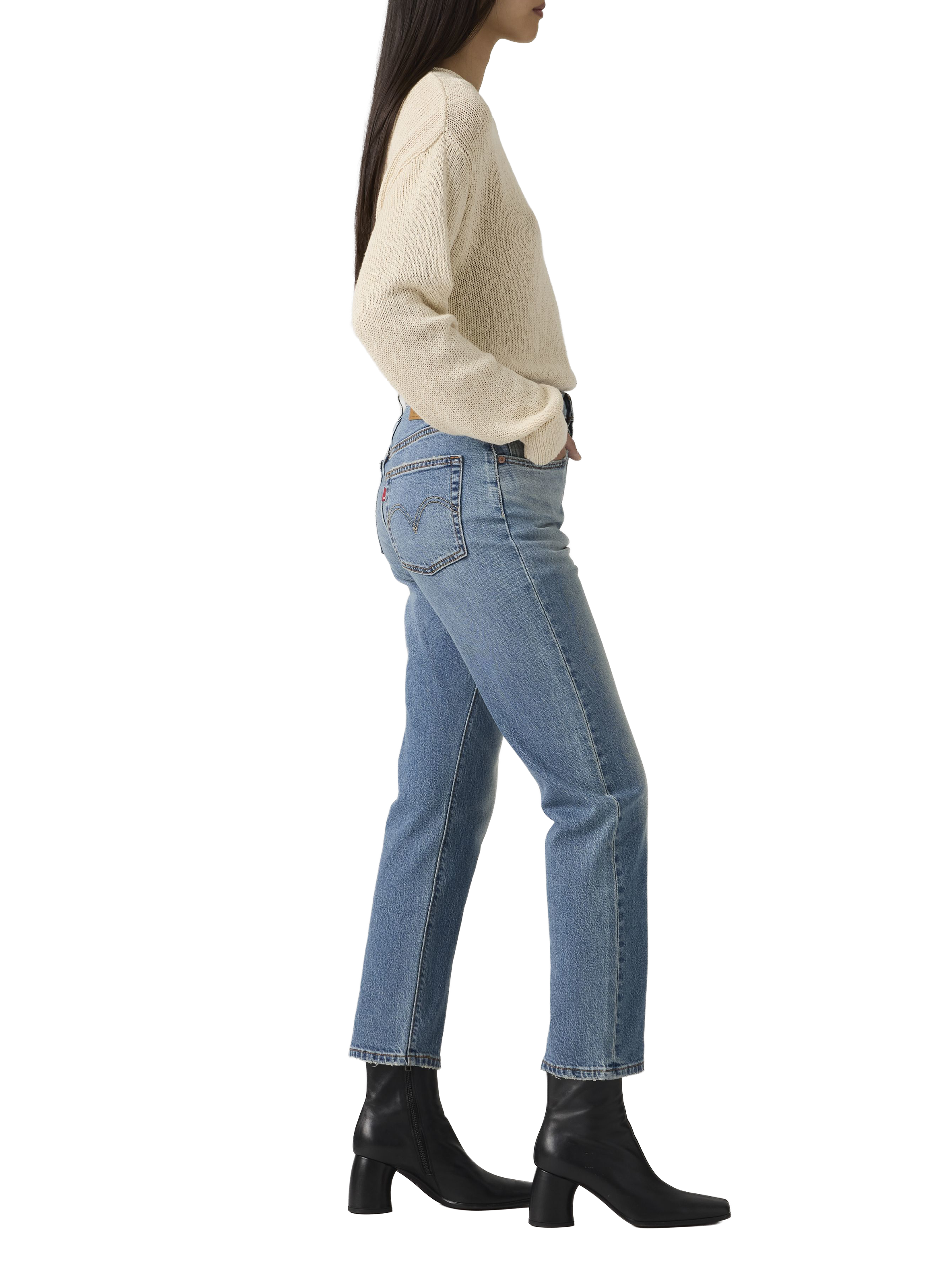 Jean 501® Crop Lightweight en coton LEVI'S Bleu