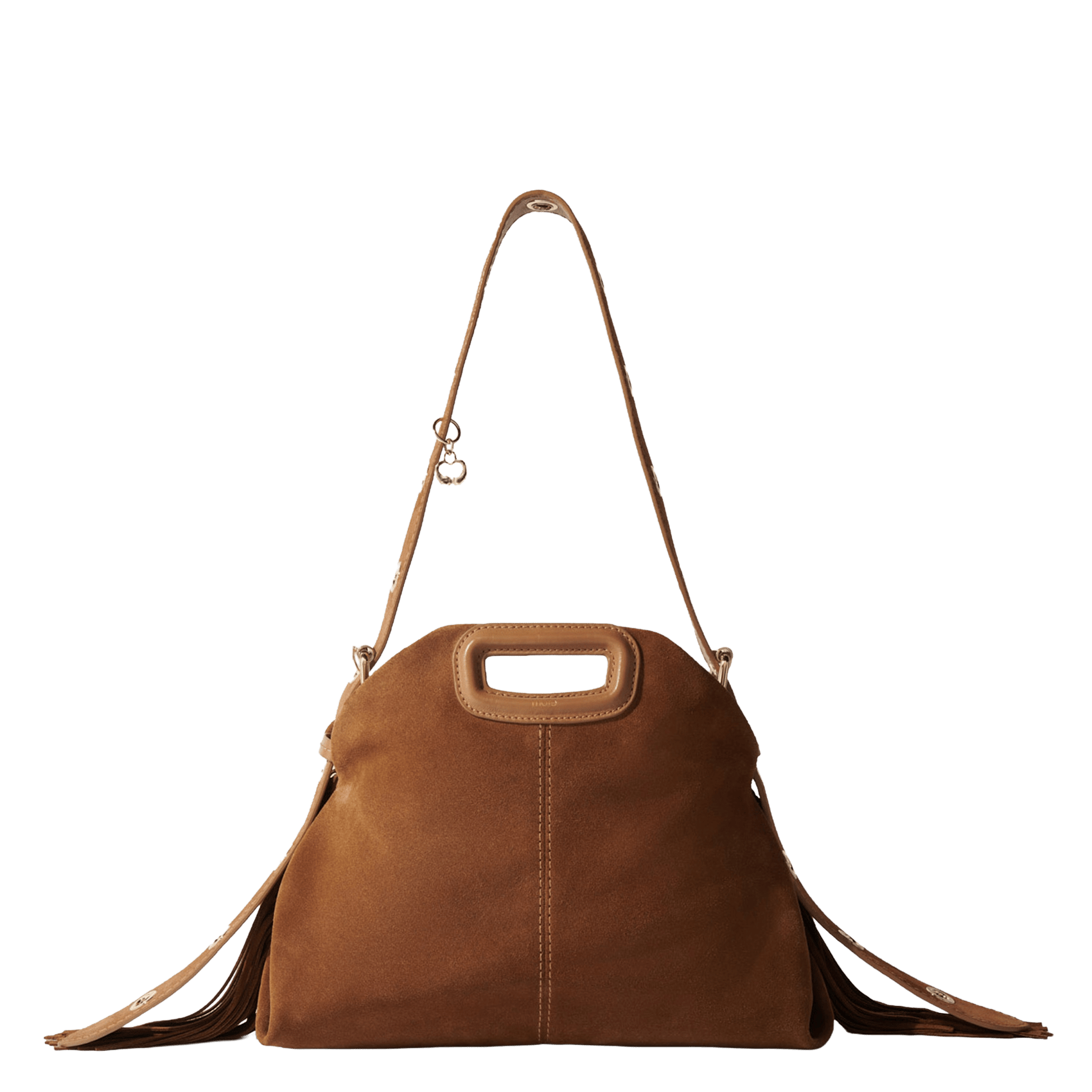 Sac bandoulière en cuir miss m MAJE Beige