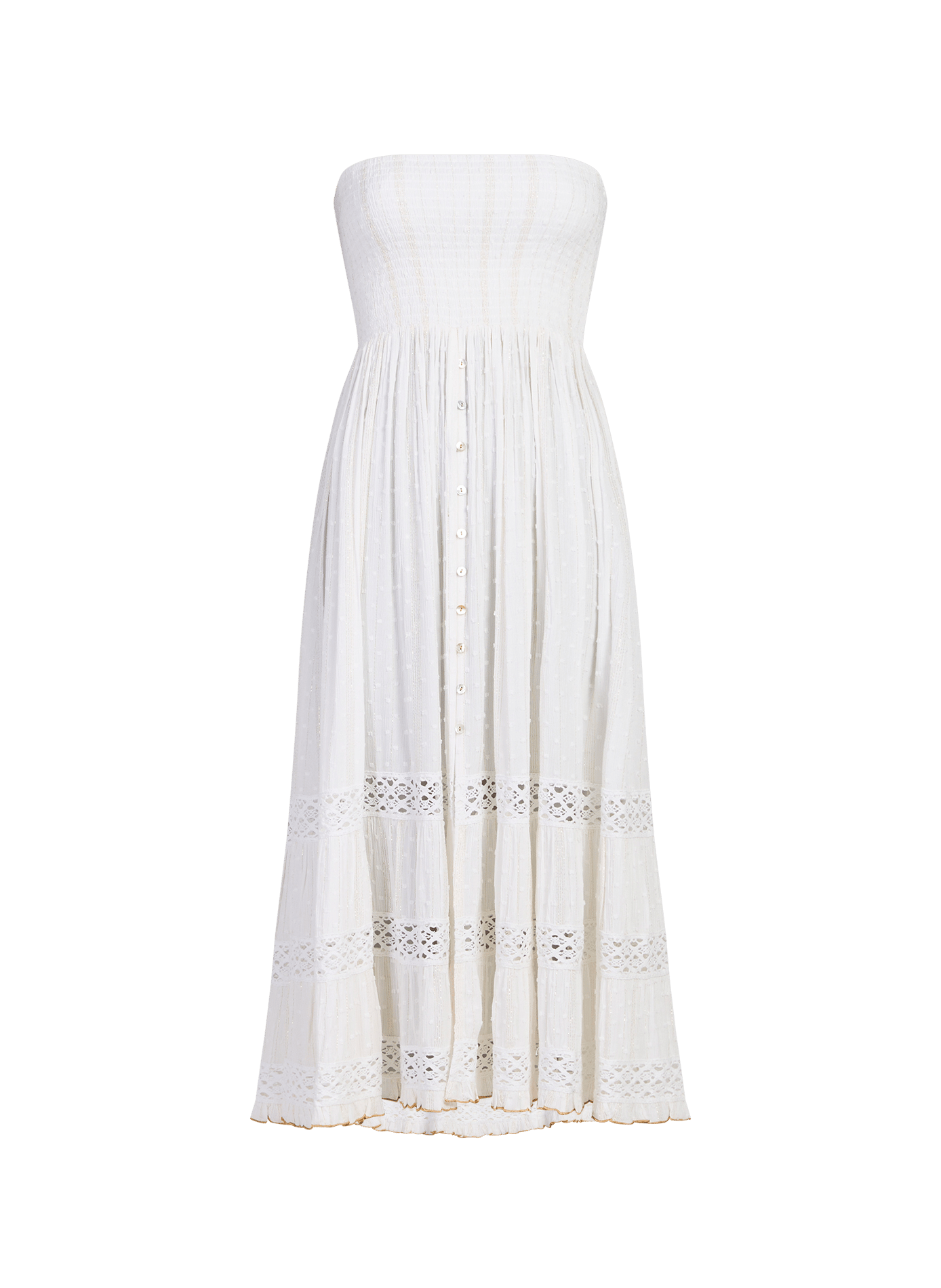 Robe bustier évasée BANANA MOON Blanc