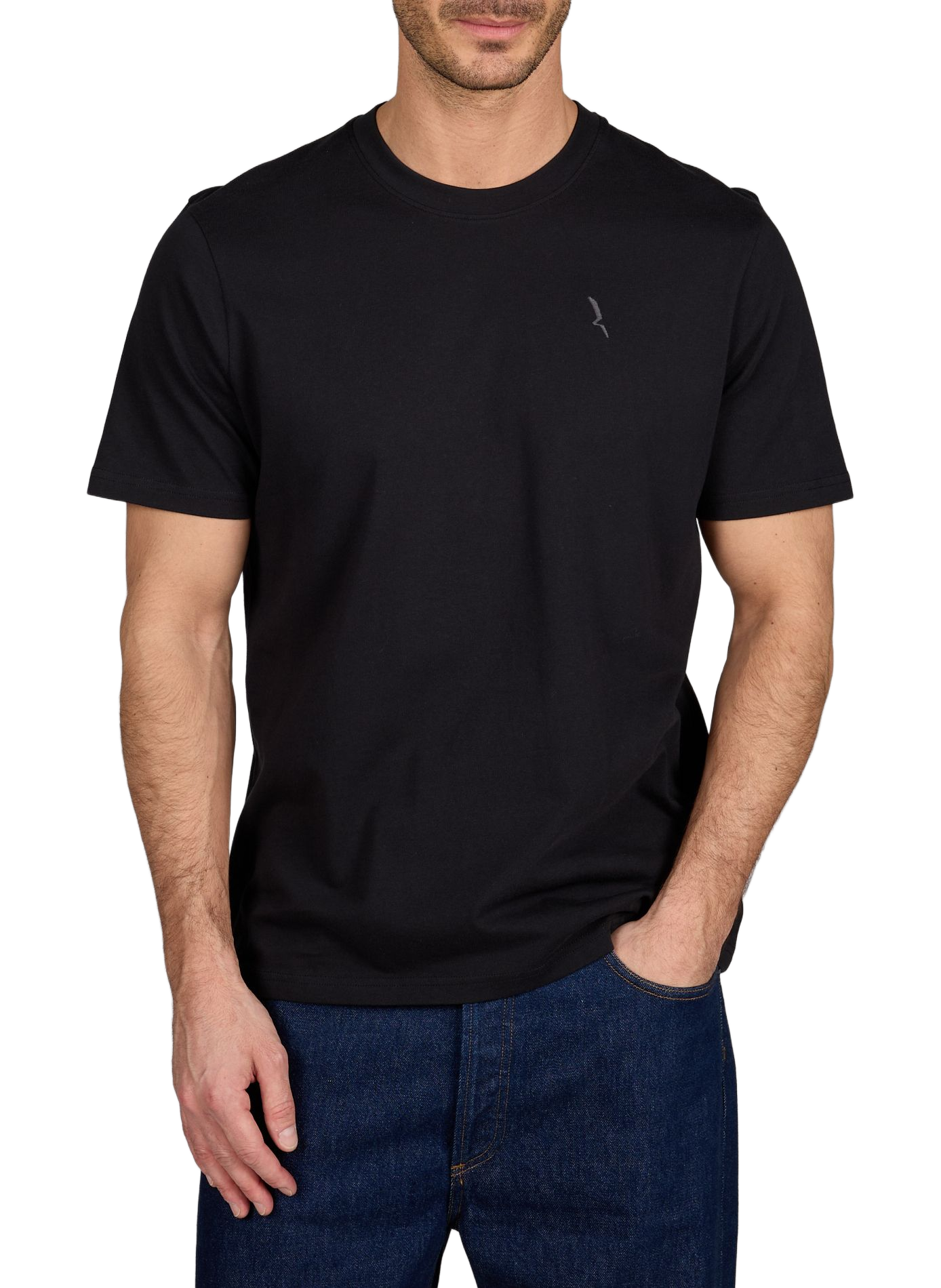 Cotton round-neck T-shirt AIGLE Black