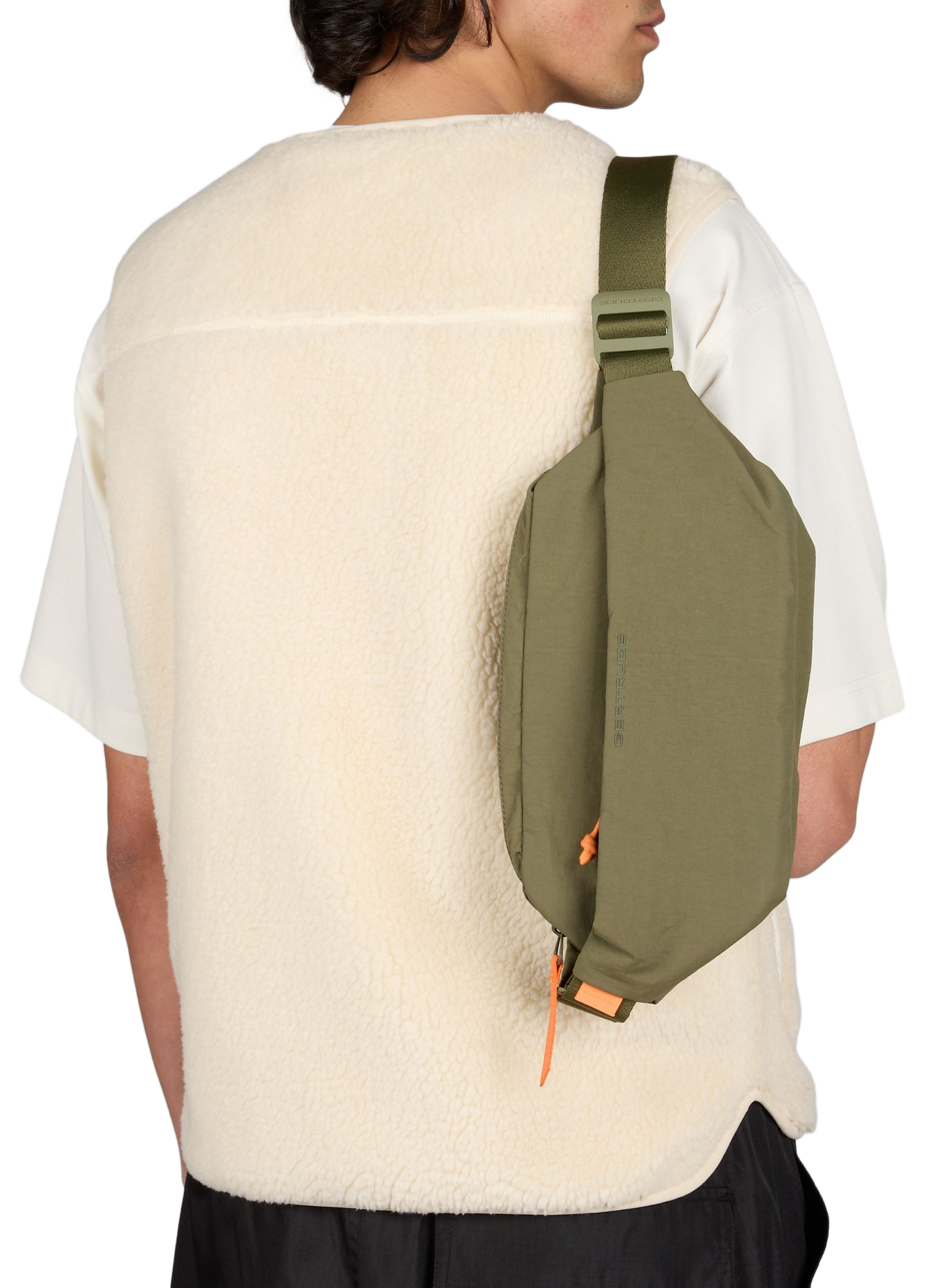 Sac banane Kelton texturé GERTRUDE ET GASTON Kaki