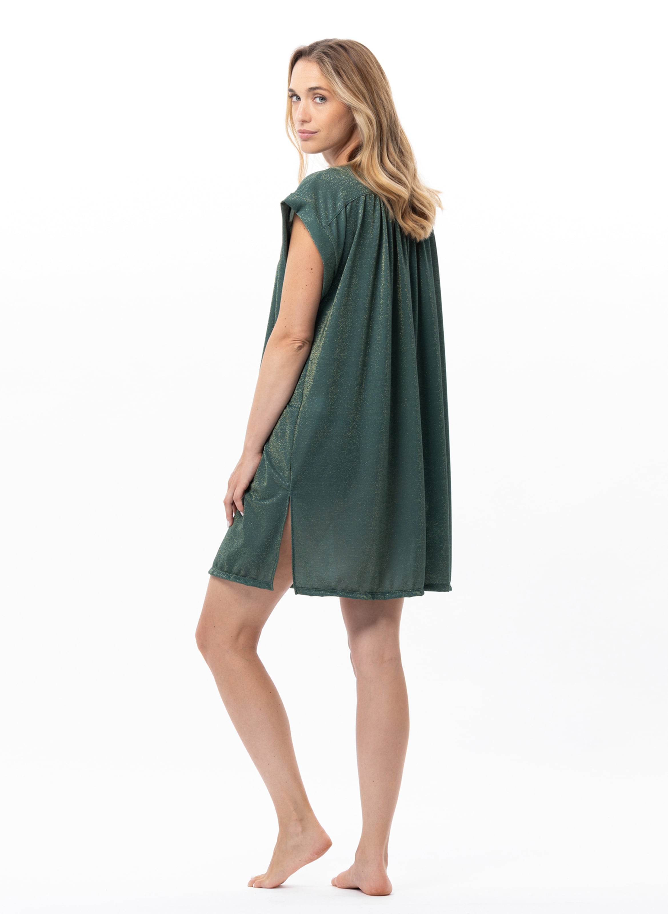 Kaftan en maille lurex coco 240 LE CHAT Vert