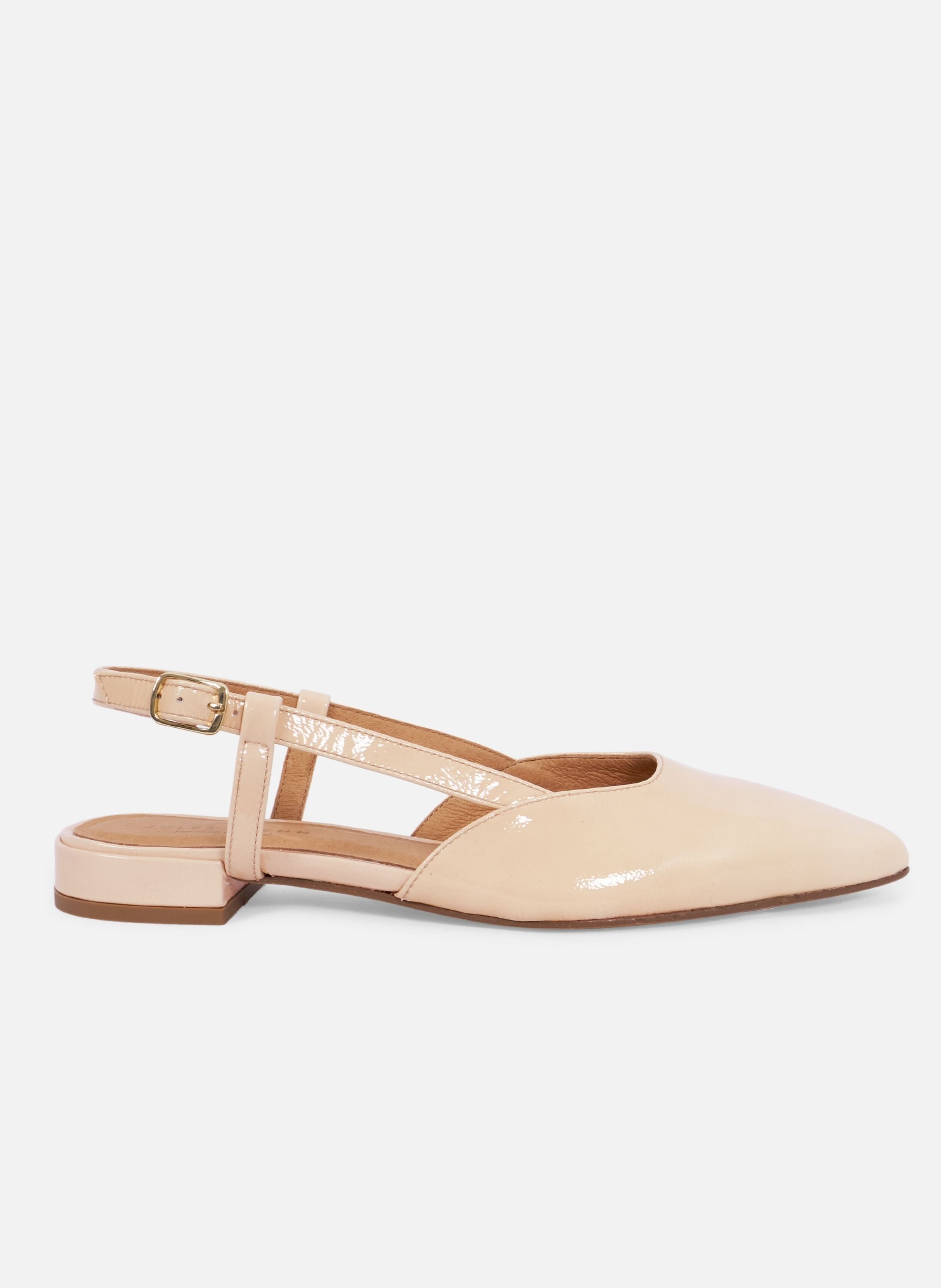 Ballerines slingback elise cuir vernis JULES & JENN Beige