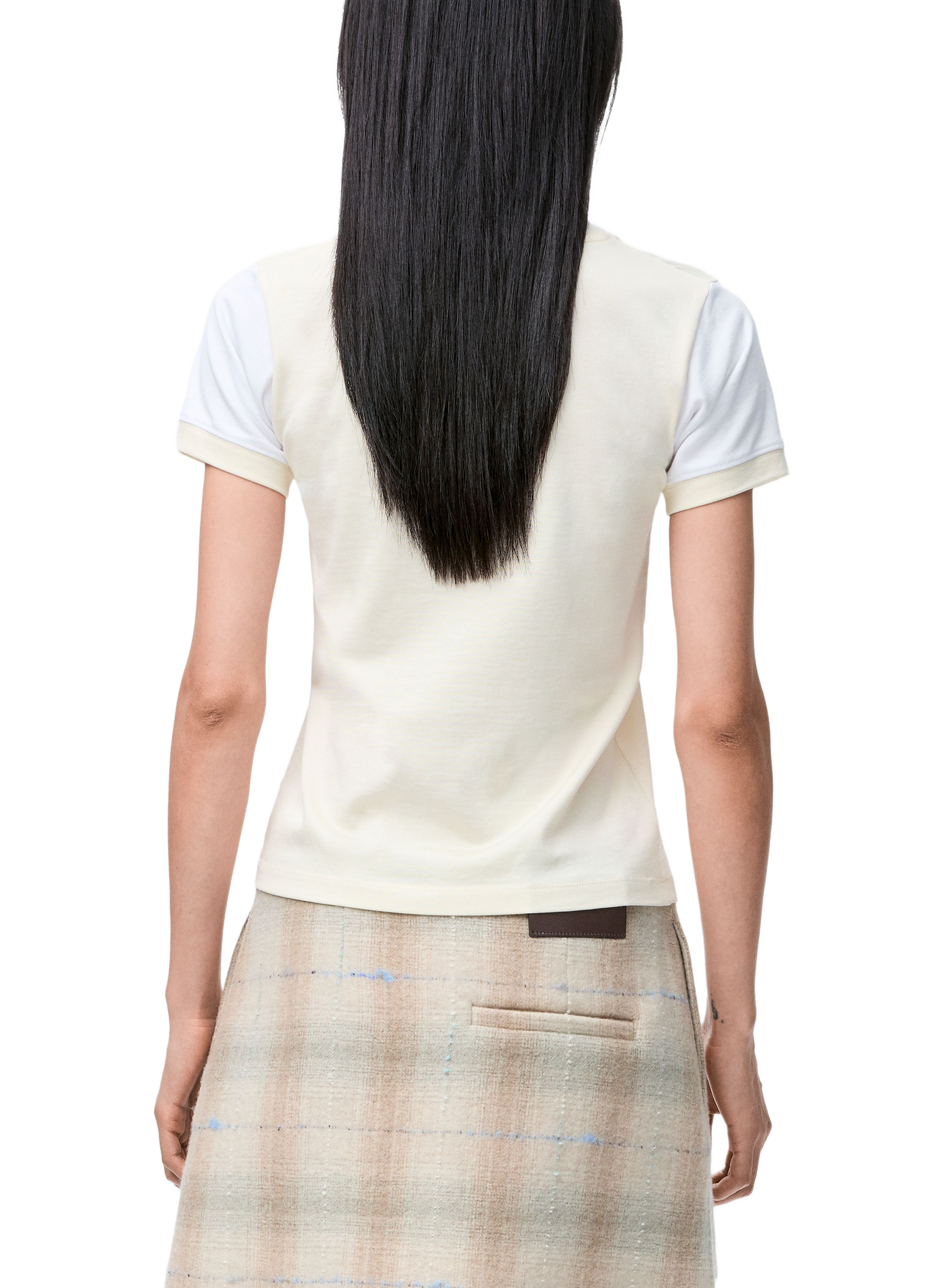 Fitted blended cotton t-shirt LOEWE Beige