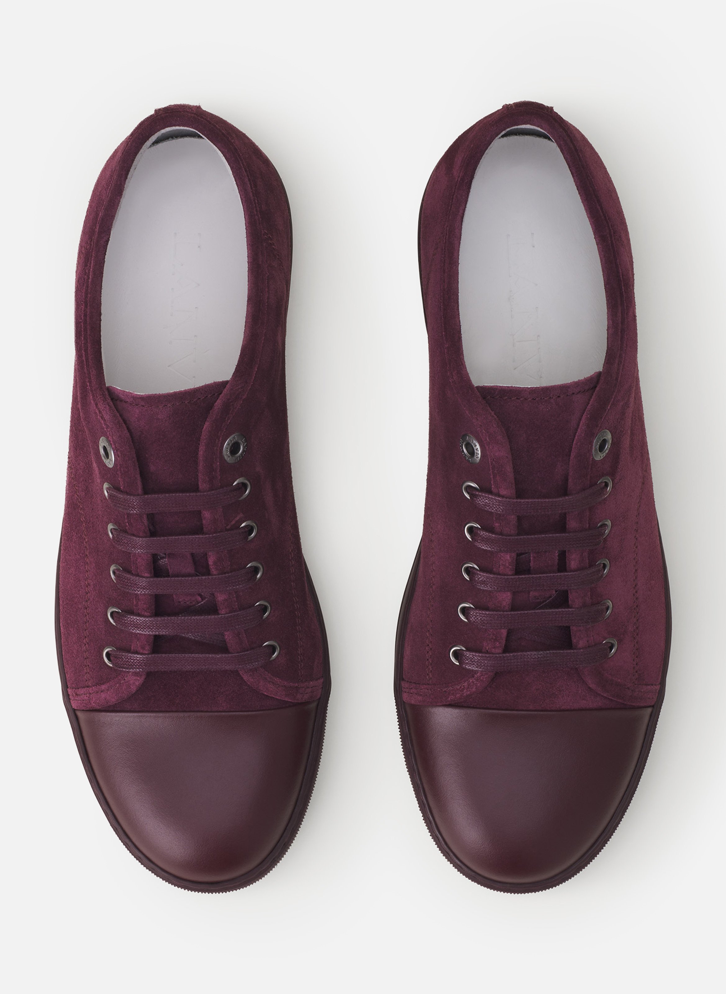 Sneakers dbb1 en cuir et suede LANVIN Marron