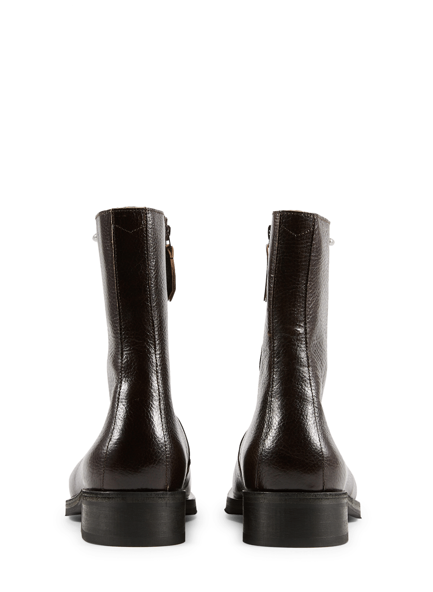 Deep Americano Leather Ankle Boots OUR LEGACY Brown