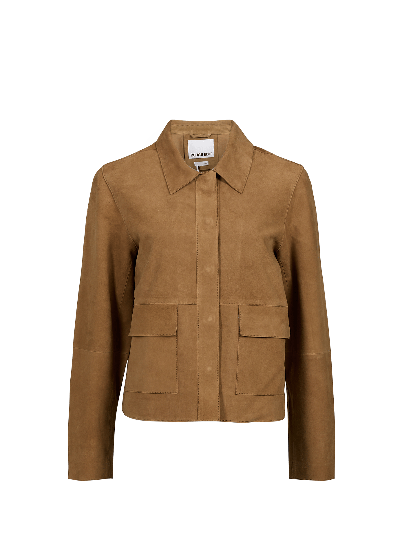Veste en cuir oversize ROUGE EDIT Marron