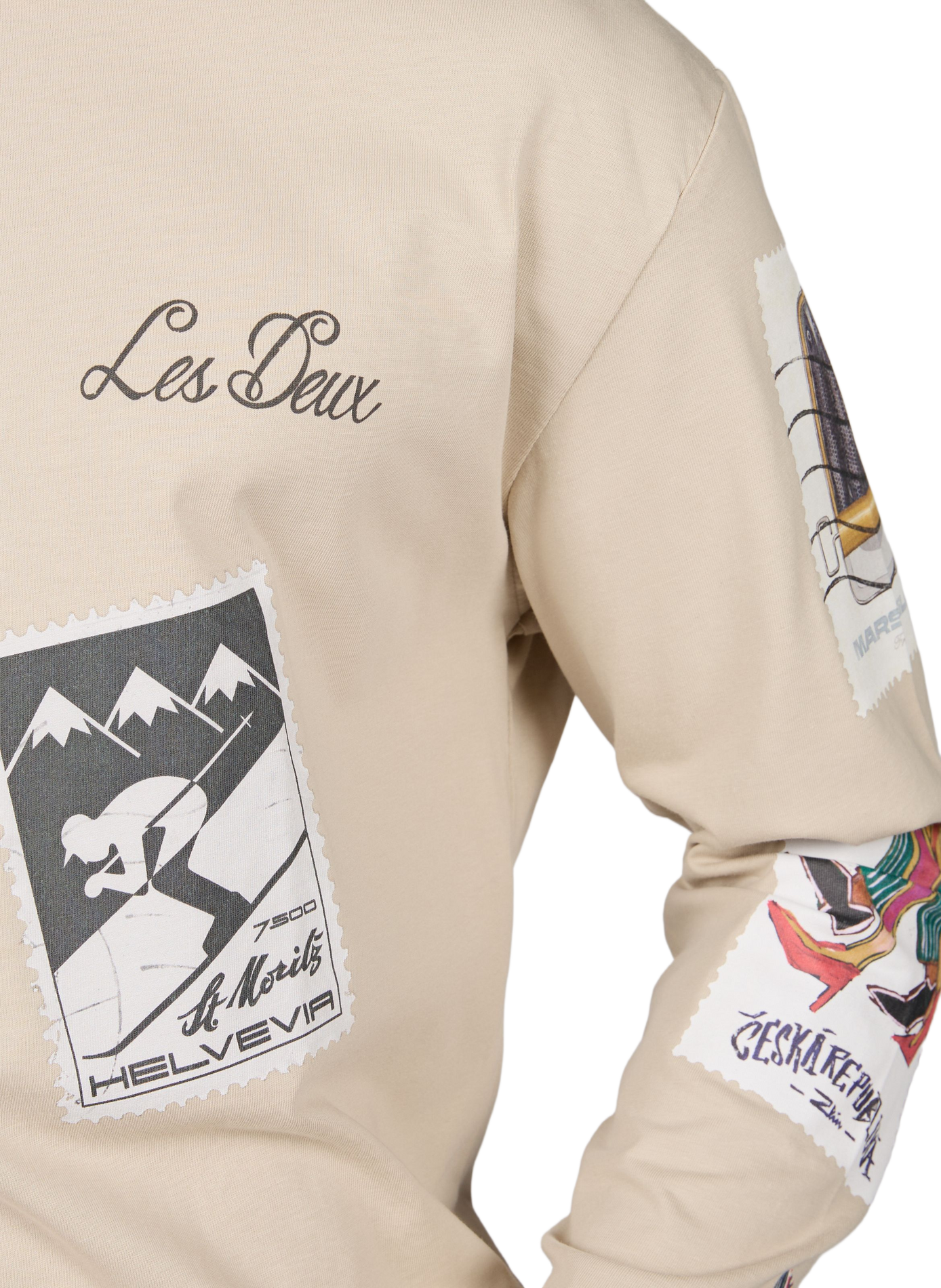 Oversized T-shirt van katoen LES DEUX Beige