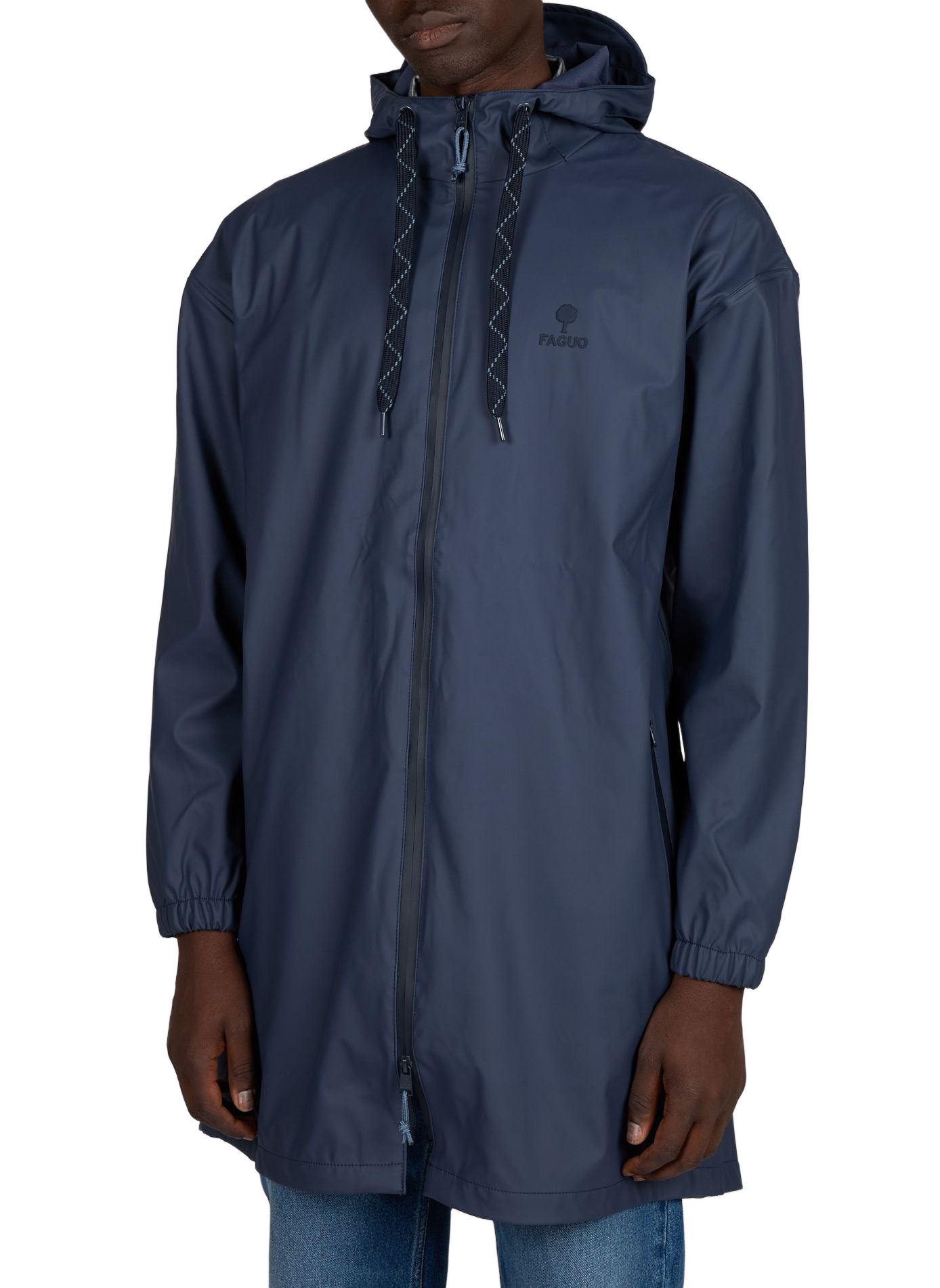Imperméable droit à capuche FAGUO Bleu