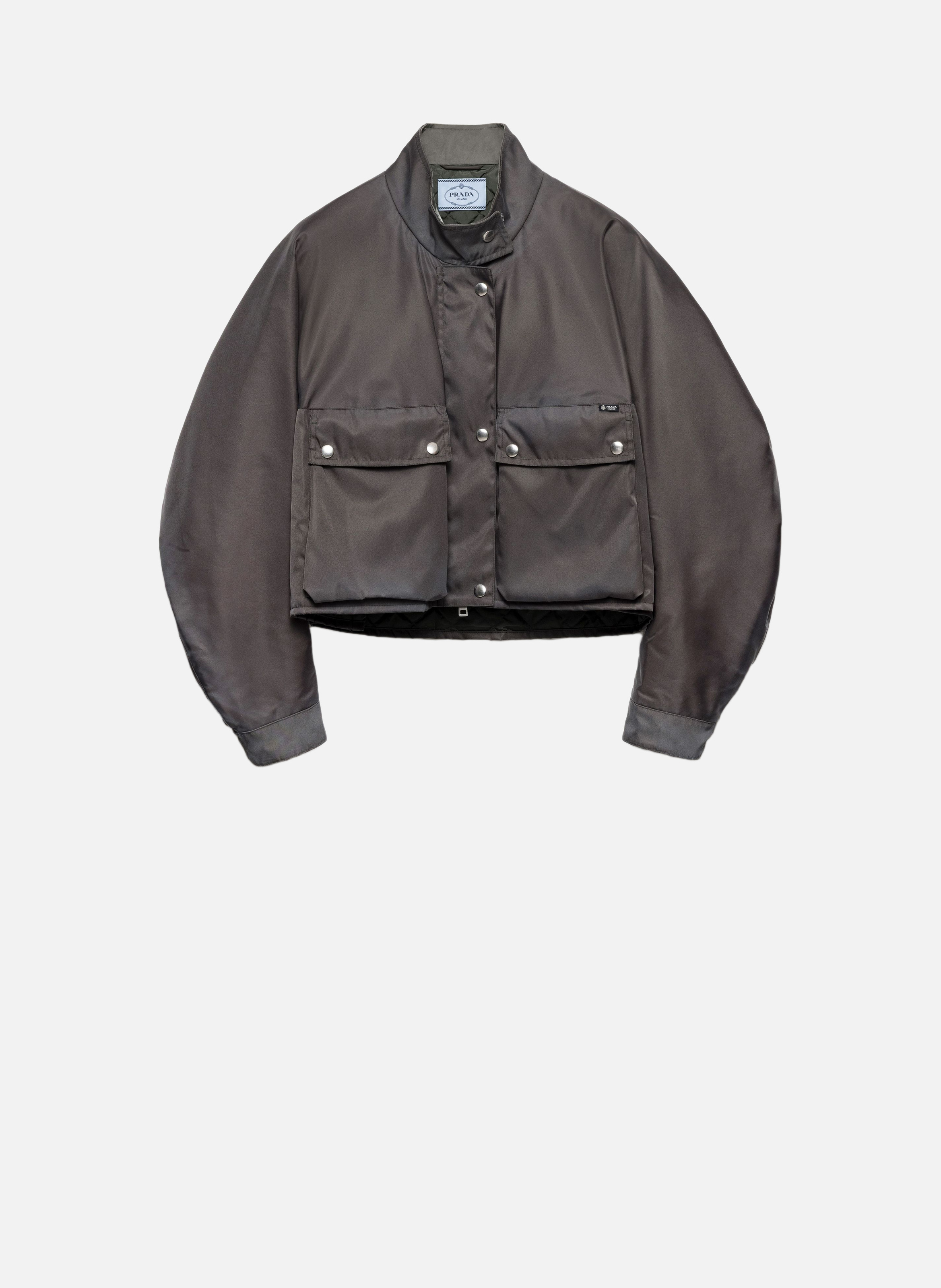 Blouson en re-nylon lavé PRADA Gris