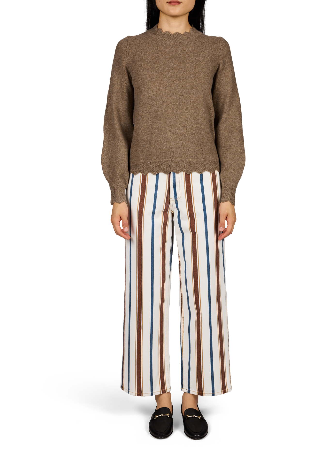 Gerader Pullover mit Stehkragen VILA Braun