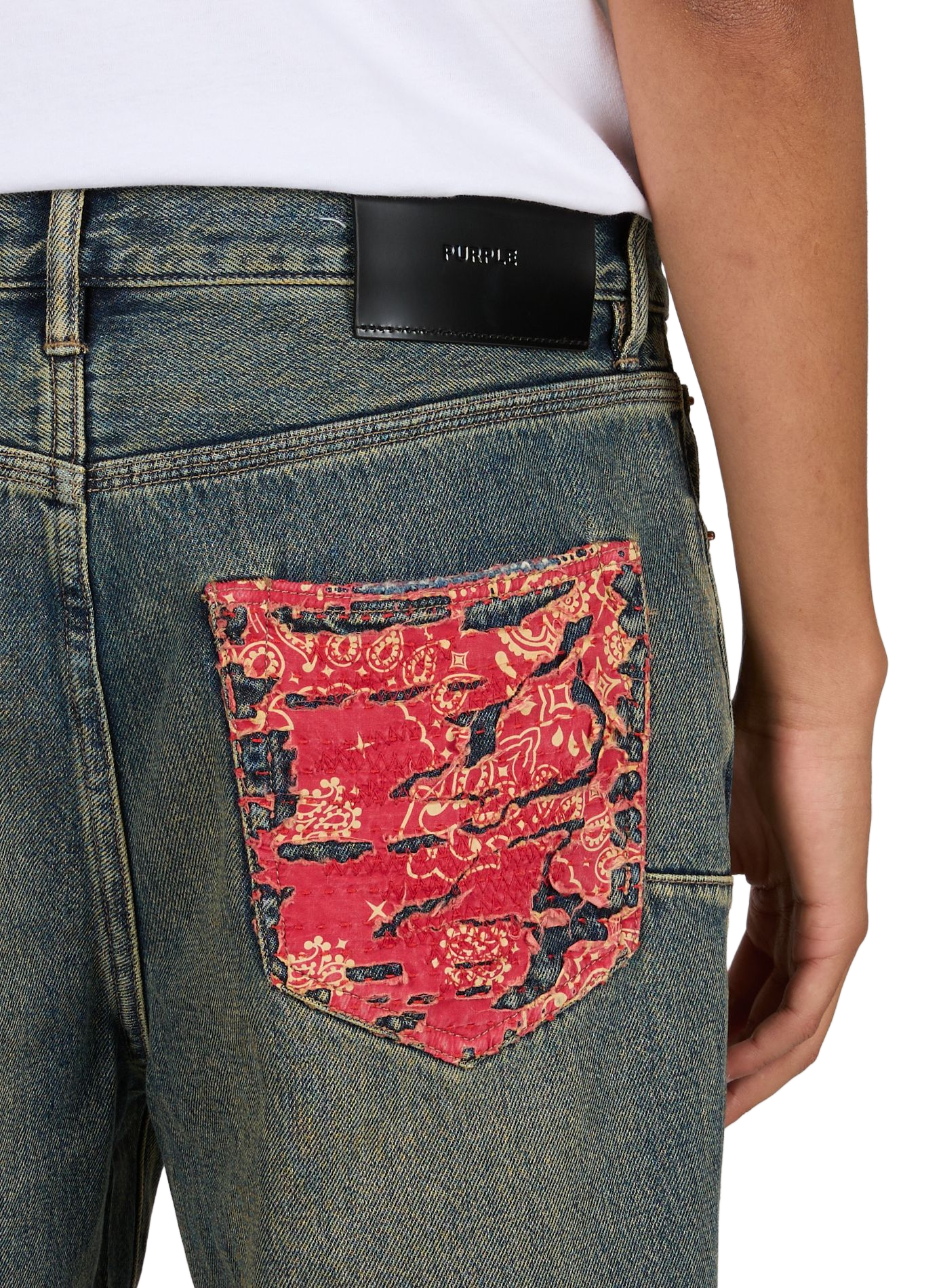 Bootcut-Jeans aus Baumwolle PURPLE BRAND Blau