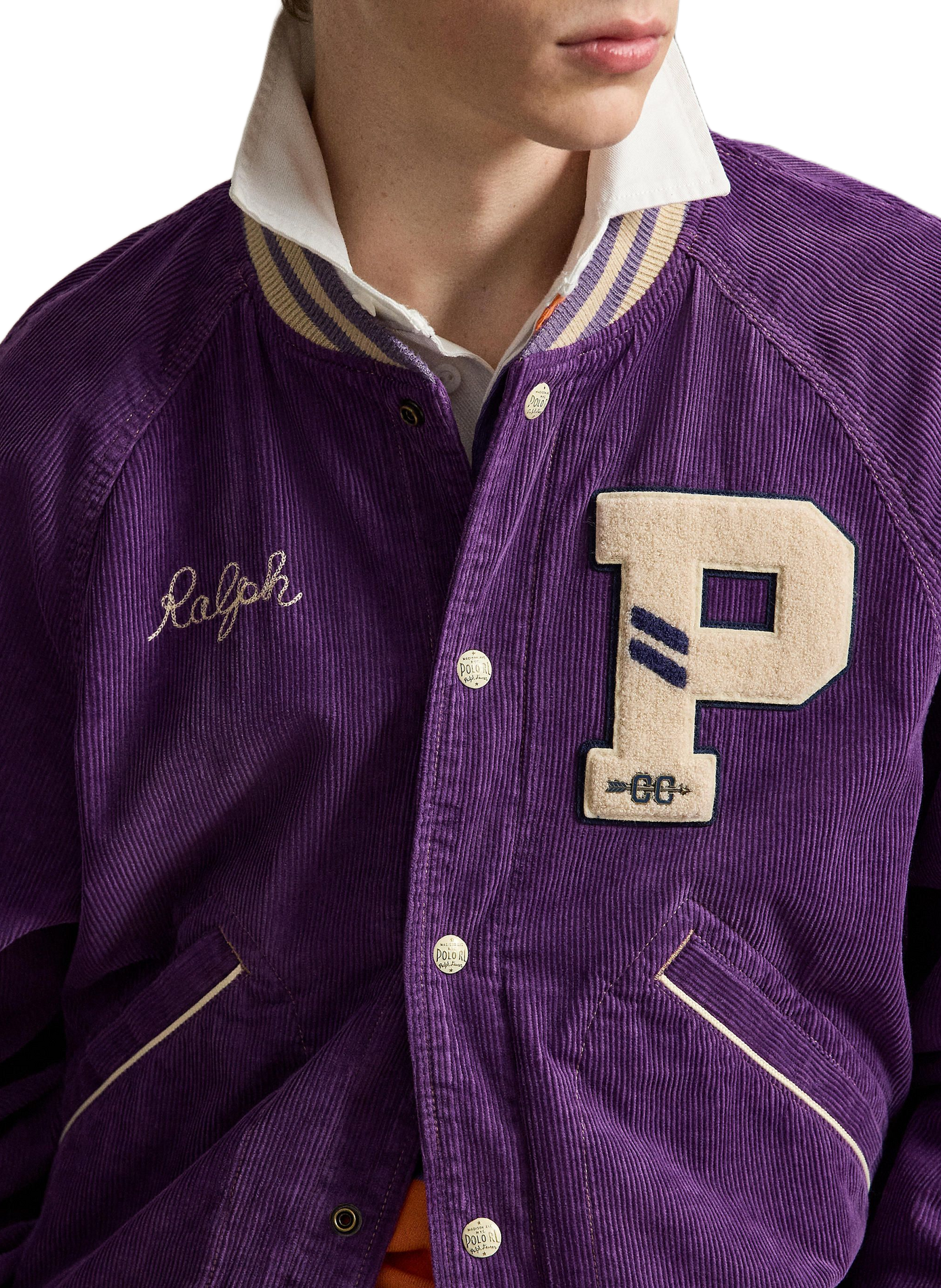 Blouson ample col rond en coton POLO RALPH LAUREN Violet