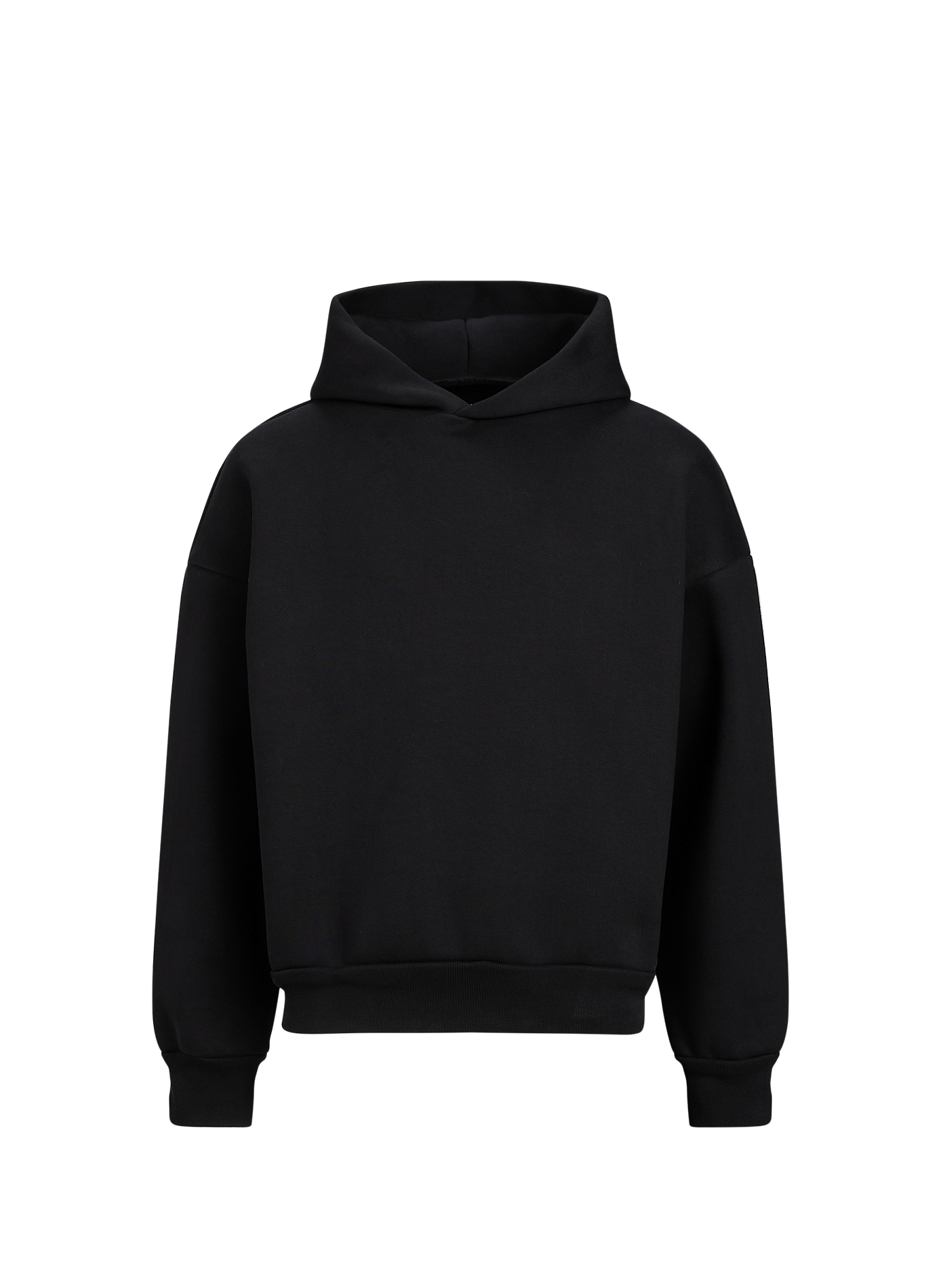 Oversized Plain Hooded Sweatshirt SEVENTH Black