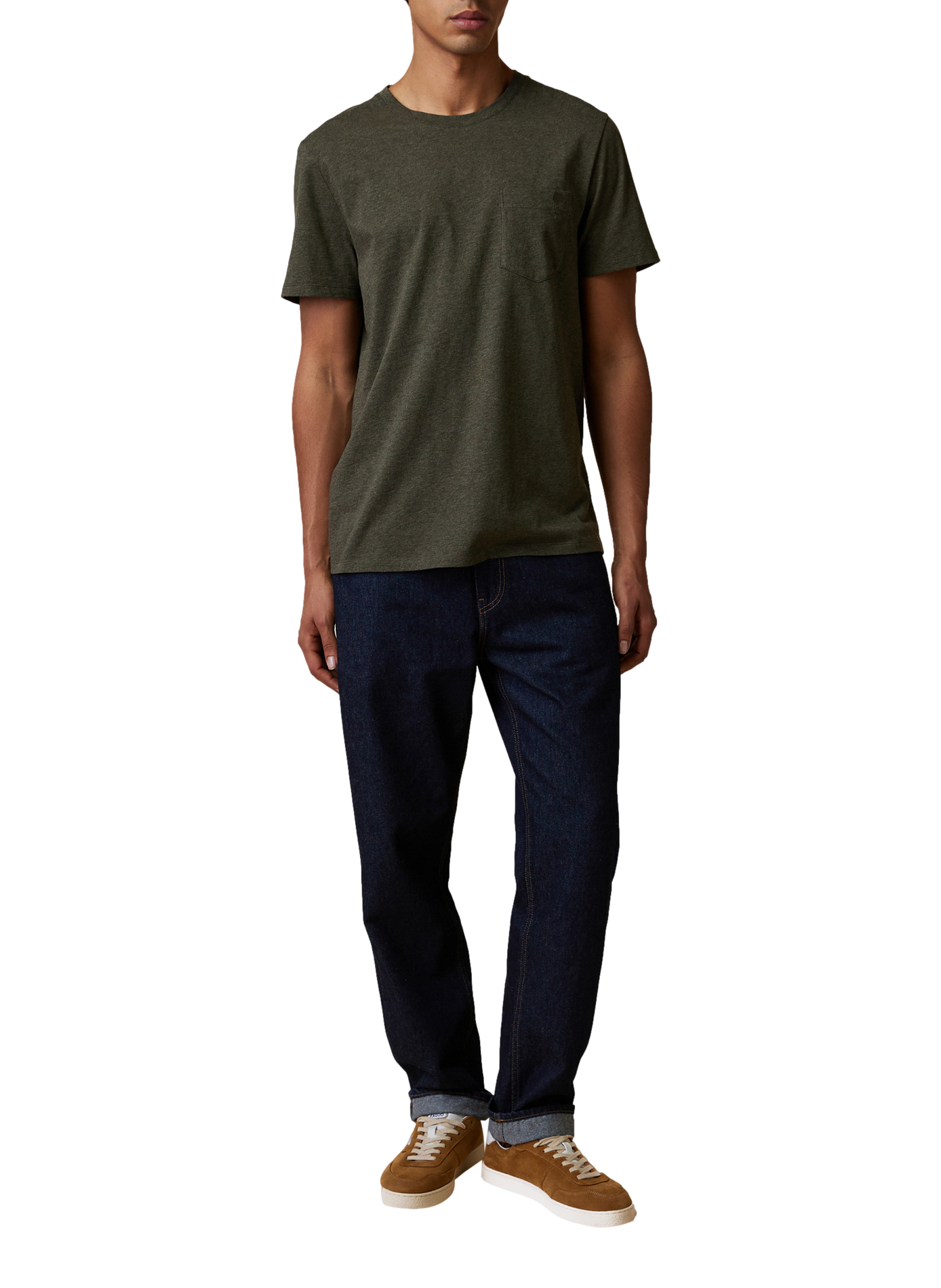 T-shirt met ronde hals en stippen FAGUO Groen