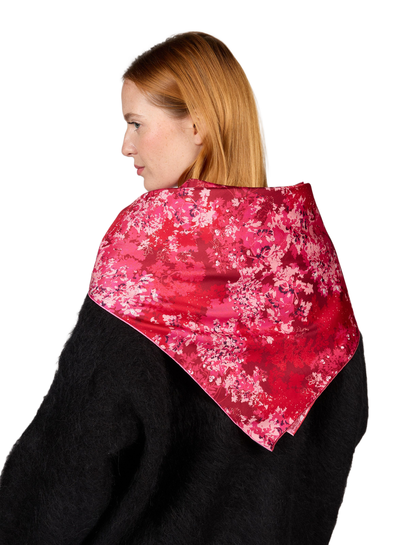 Schal mit Muster und Fransen PETRUSSE Rosa