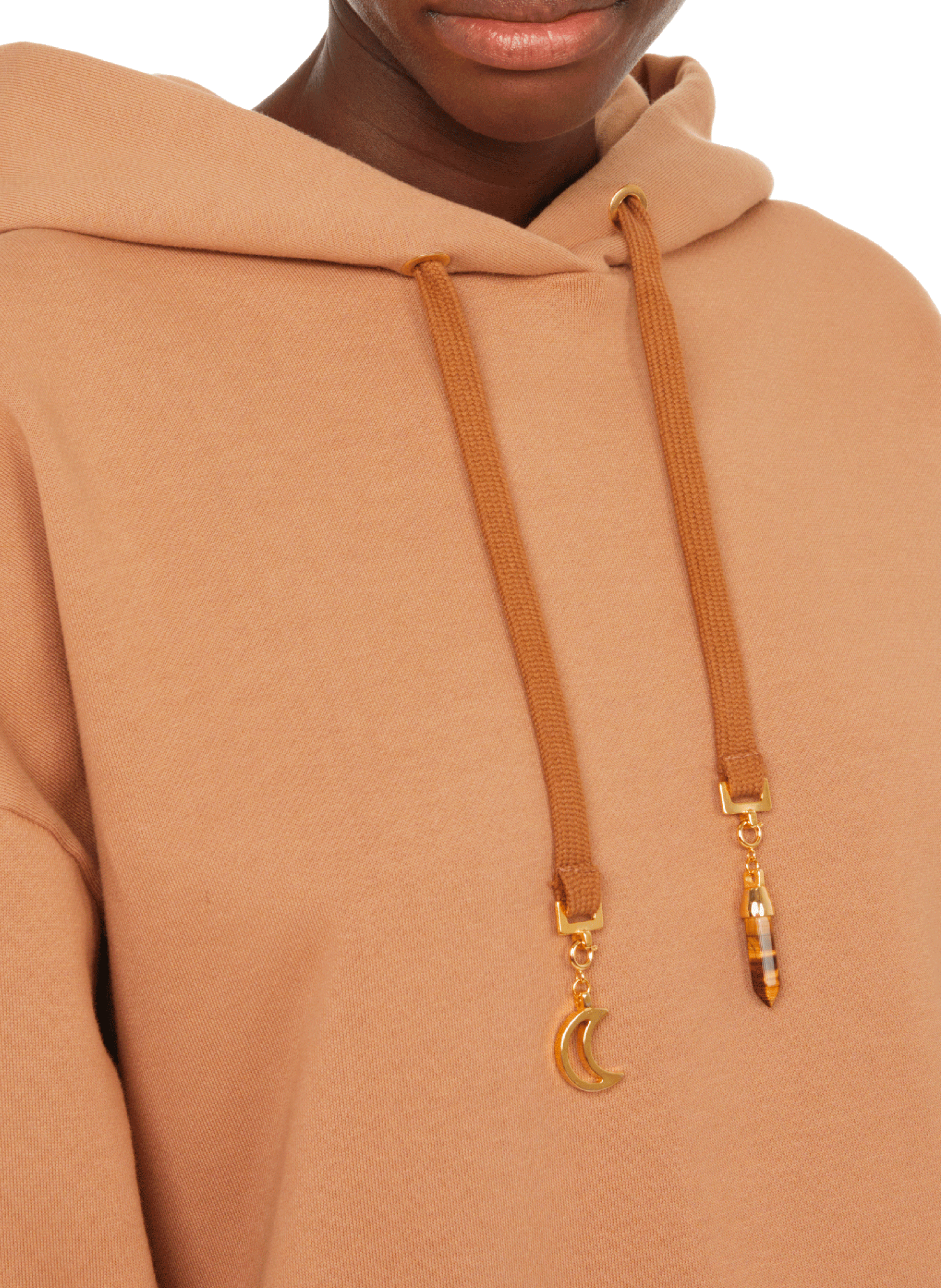 Bio-Baumwollkapuzenpullover THE SOCIAL SUNDAY Braun