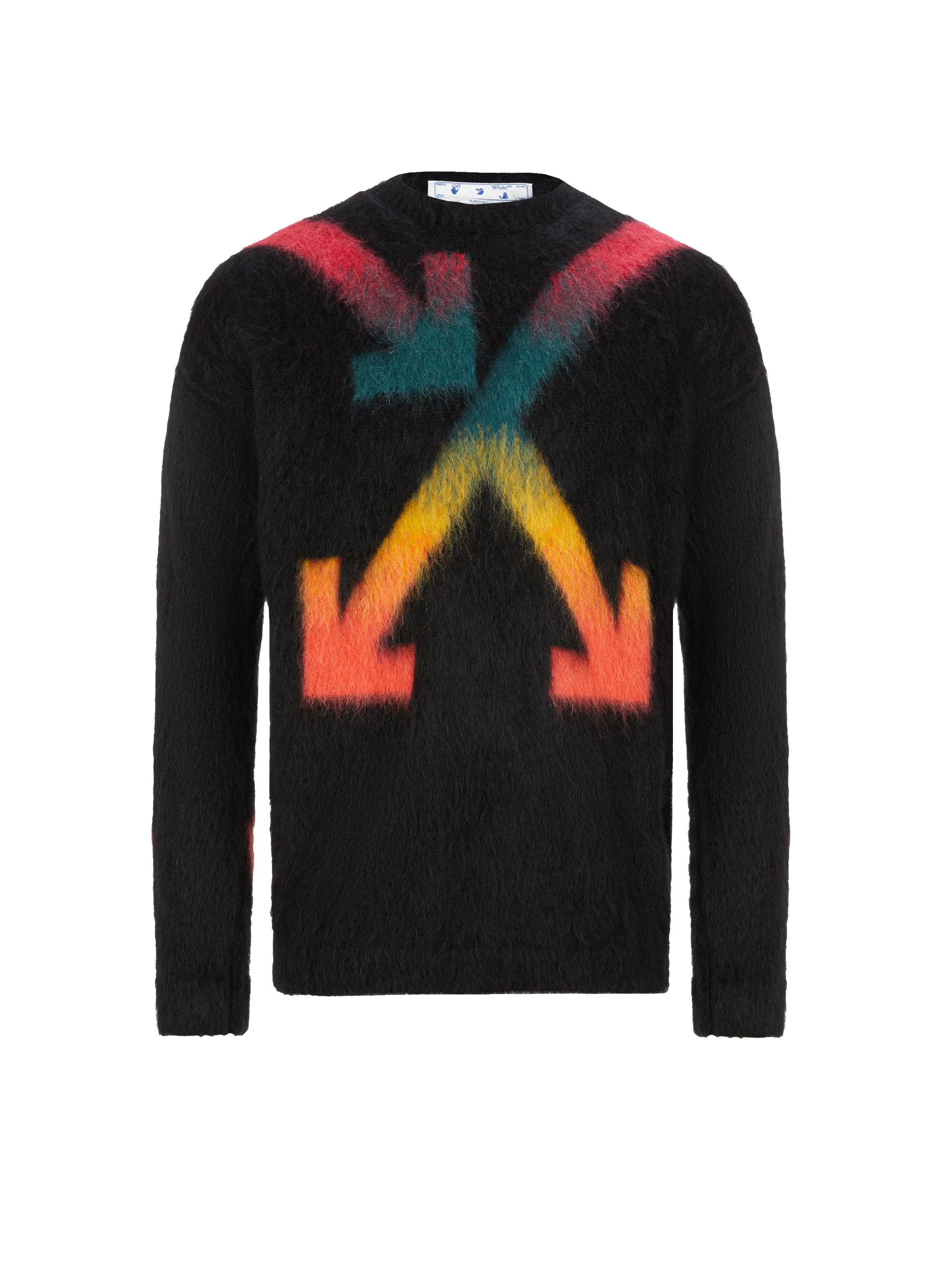 Pull croix en alpaga mohair mélangée