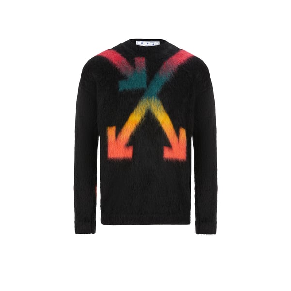 Pull croix en alpaga mohair mélangée