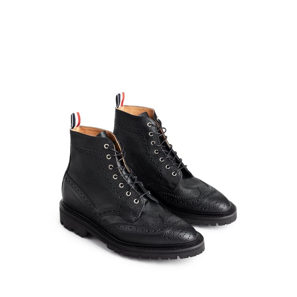 Bottines Wingtip en cuir