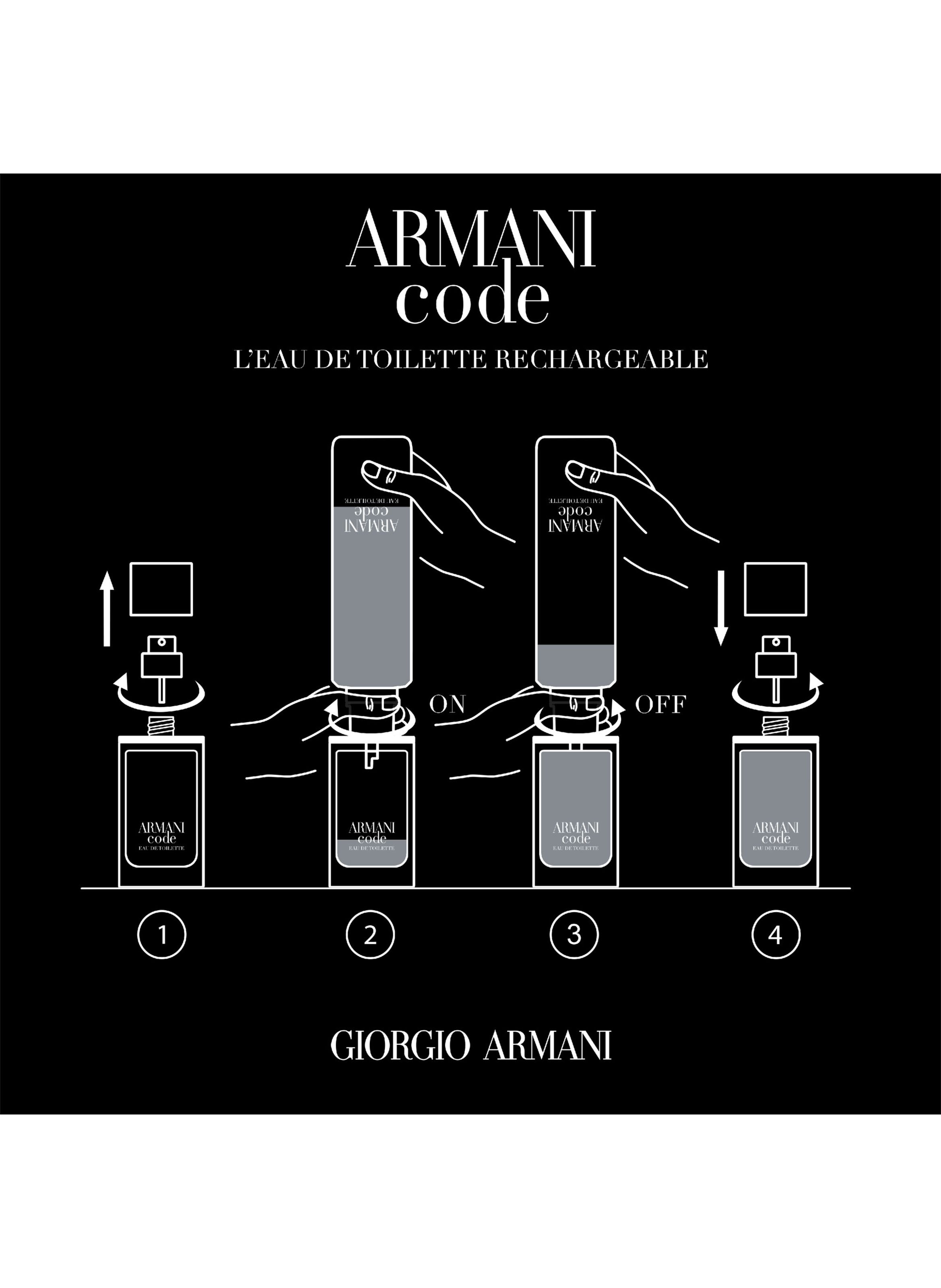 Armani Code refillable eau de toilette for men ARMANI No color