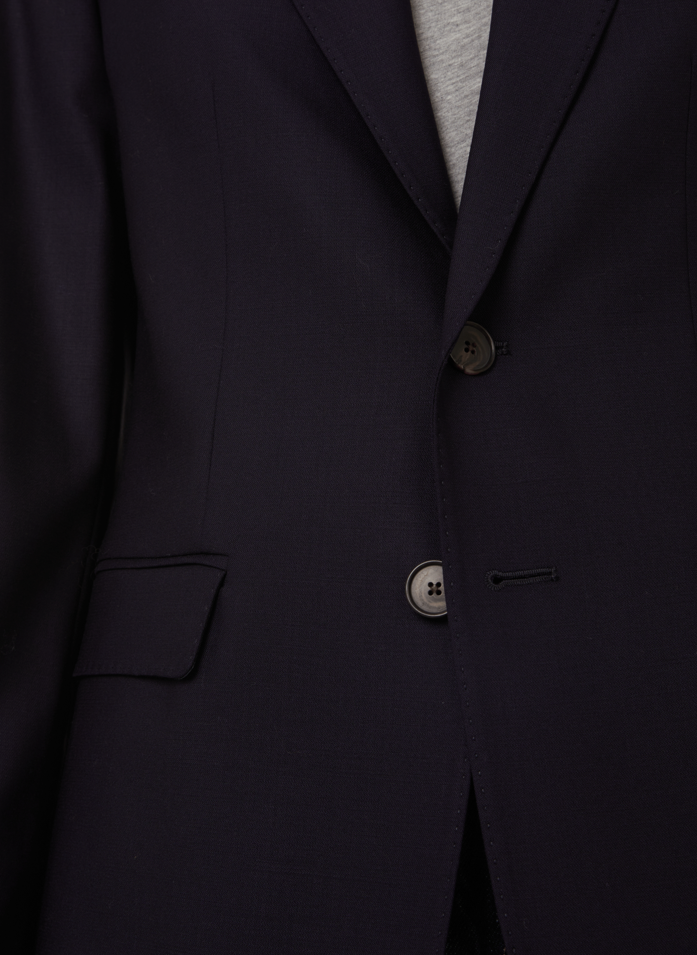 Fitted tailored wool jacket Blue