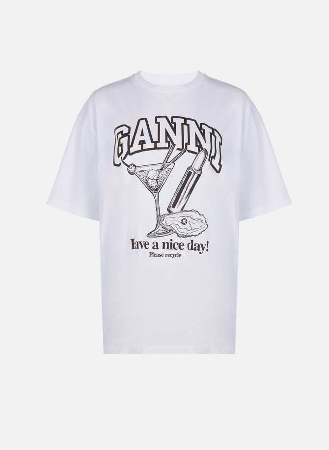 GANNI logo printed T-shirt