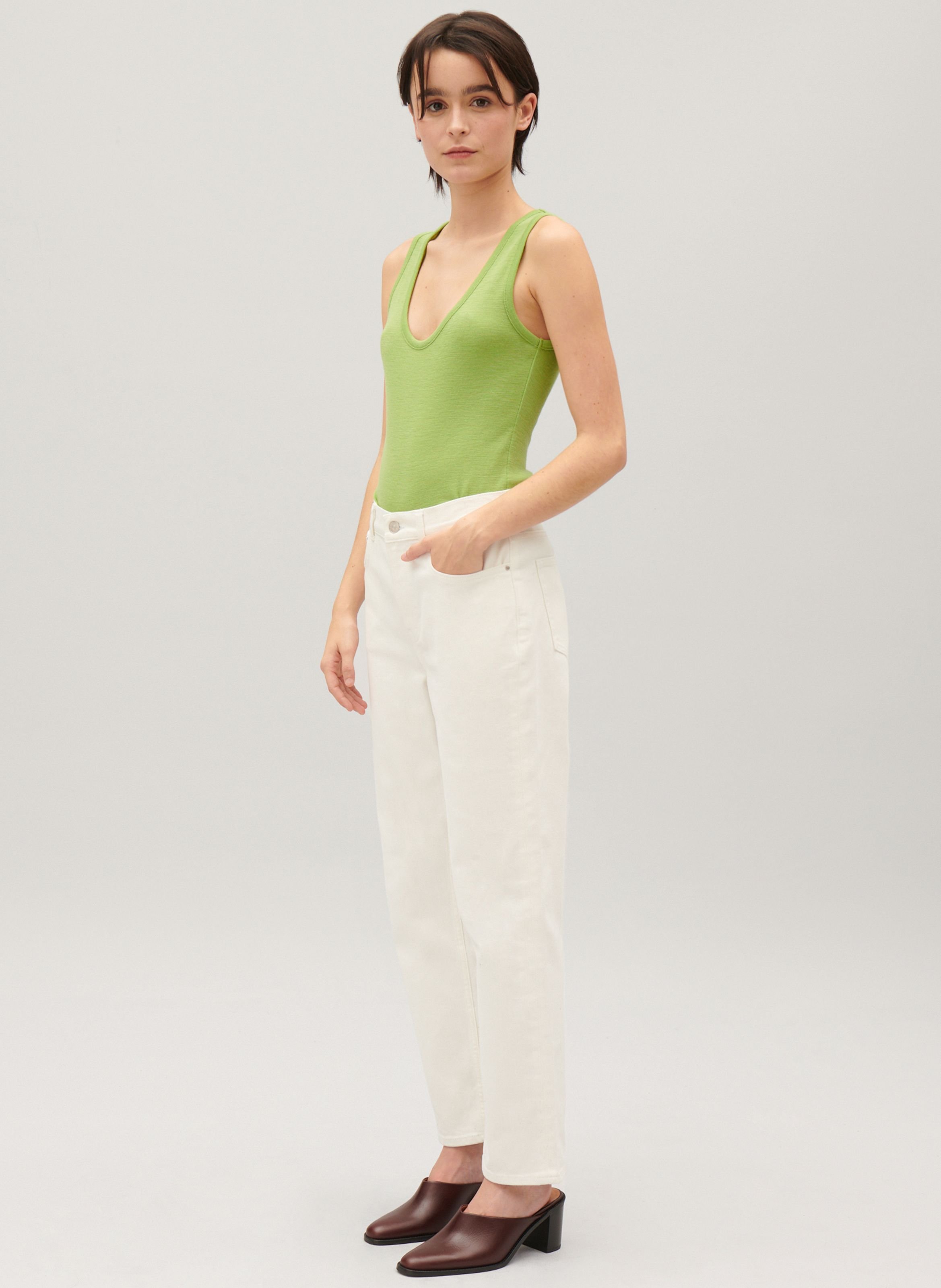 JEAN DROIT TAILLE HAUTE - CLAUDIE PIERLOT pour FEMME | Printemps.com