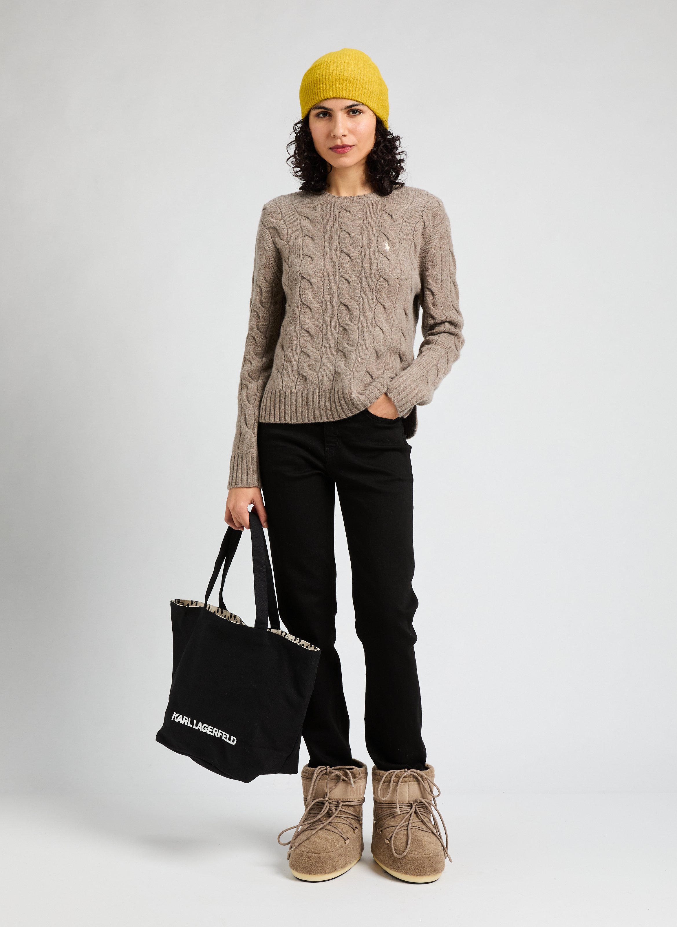 Bottines à lacets MOON BOOT Beige