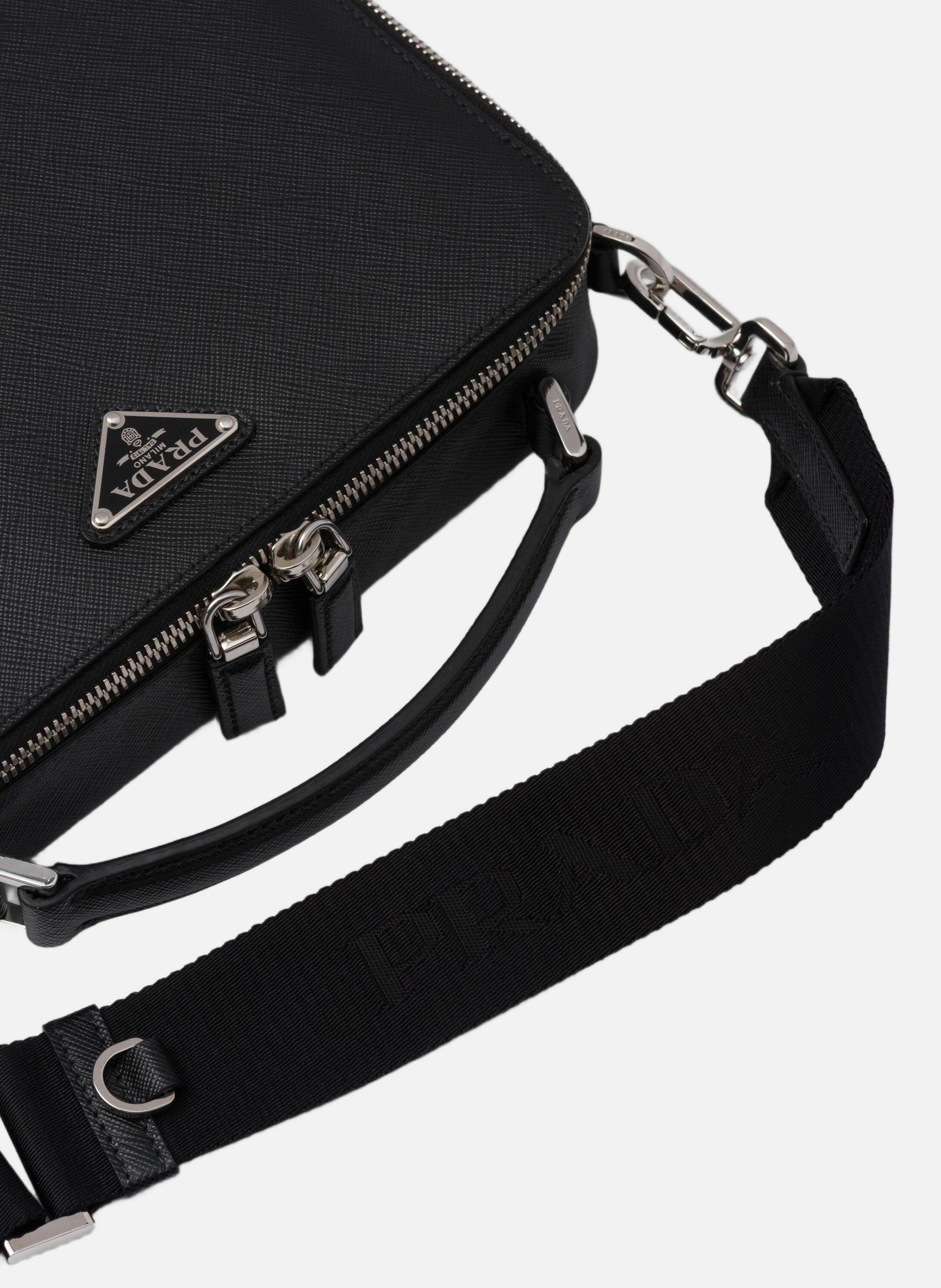 Sac prada brique en cuir saffiano PRADA Noir