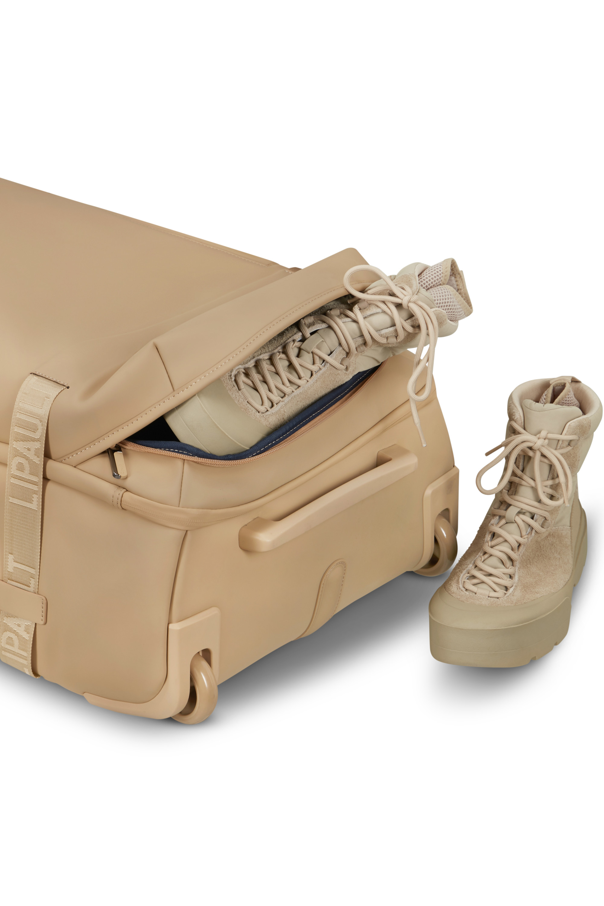 Lost in berlin sac de voyage à roues taille l exile LIPAULT PARIS Beige