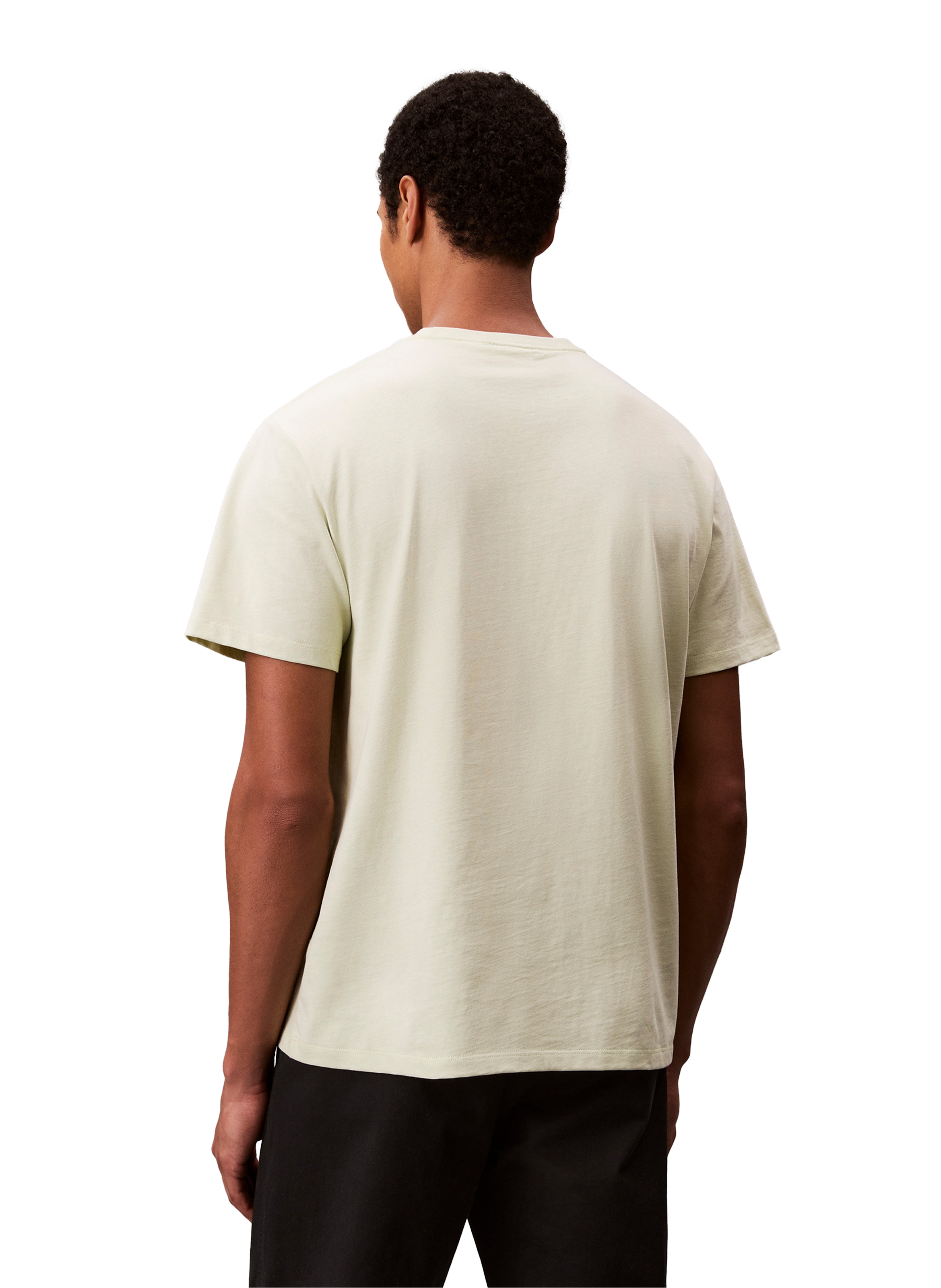 T-shirt col rond en coton CALVIN KLEIN Vert