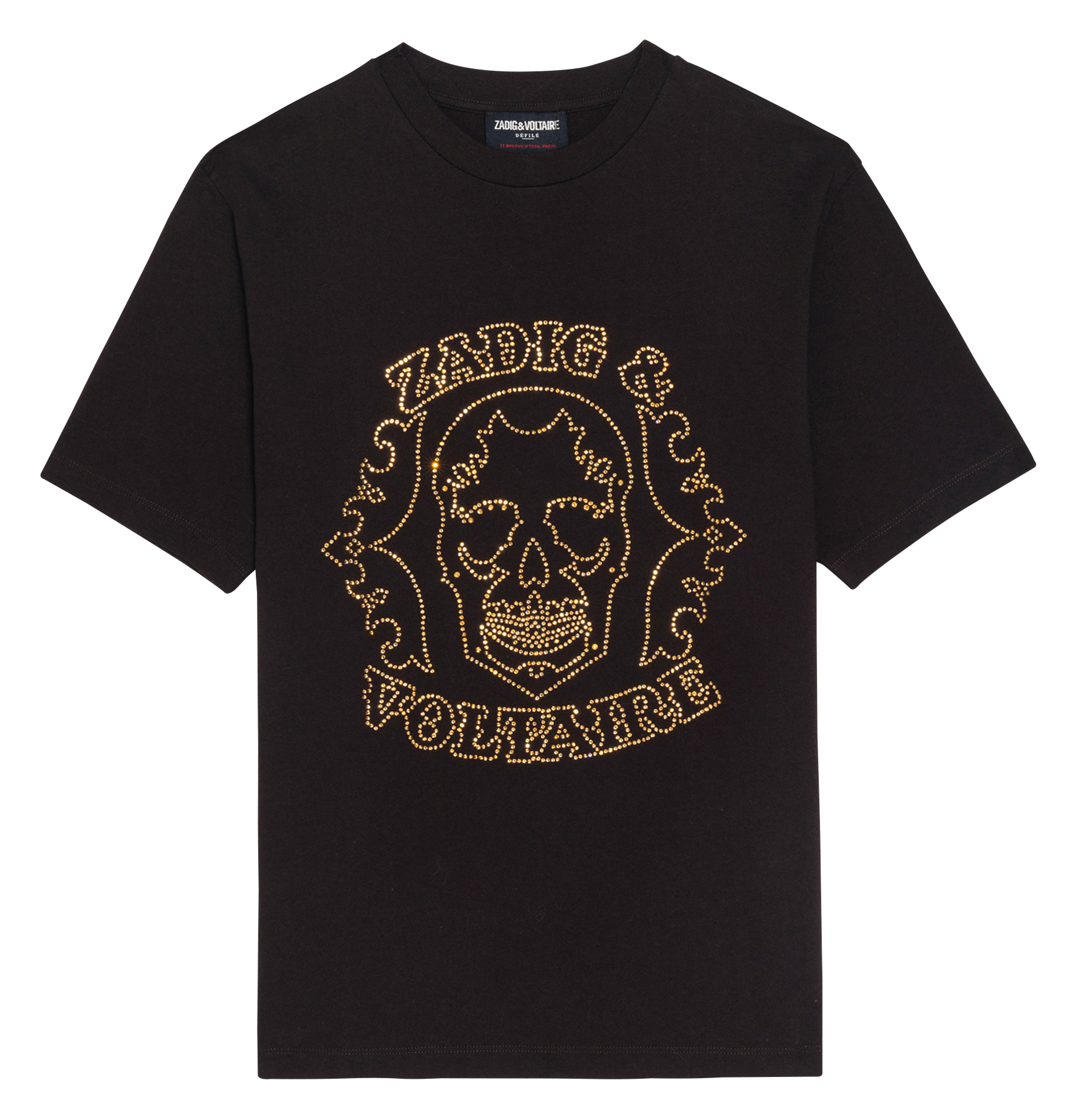 Tee-shirt oversize à motif strass edwin ZADIG&VOLTAIRE Marron