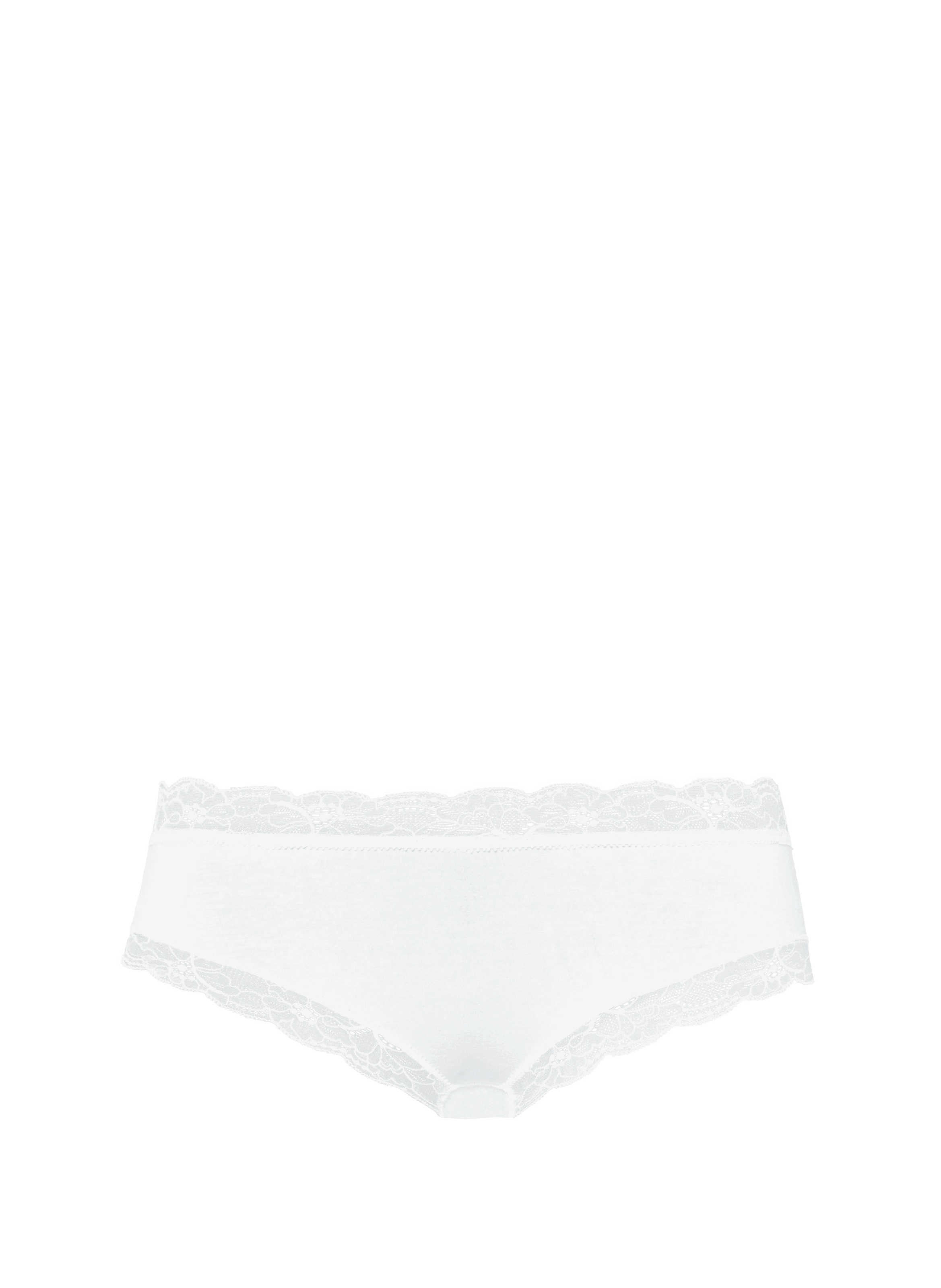 Lace Blended Cotton Culottes HANRO White