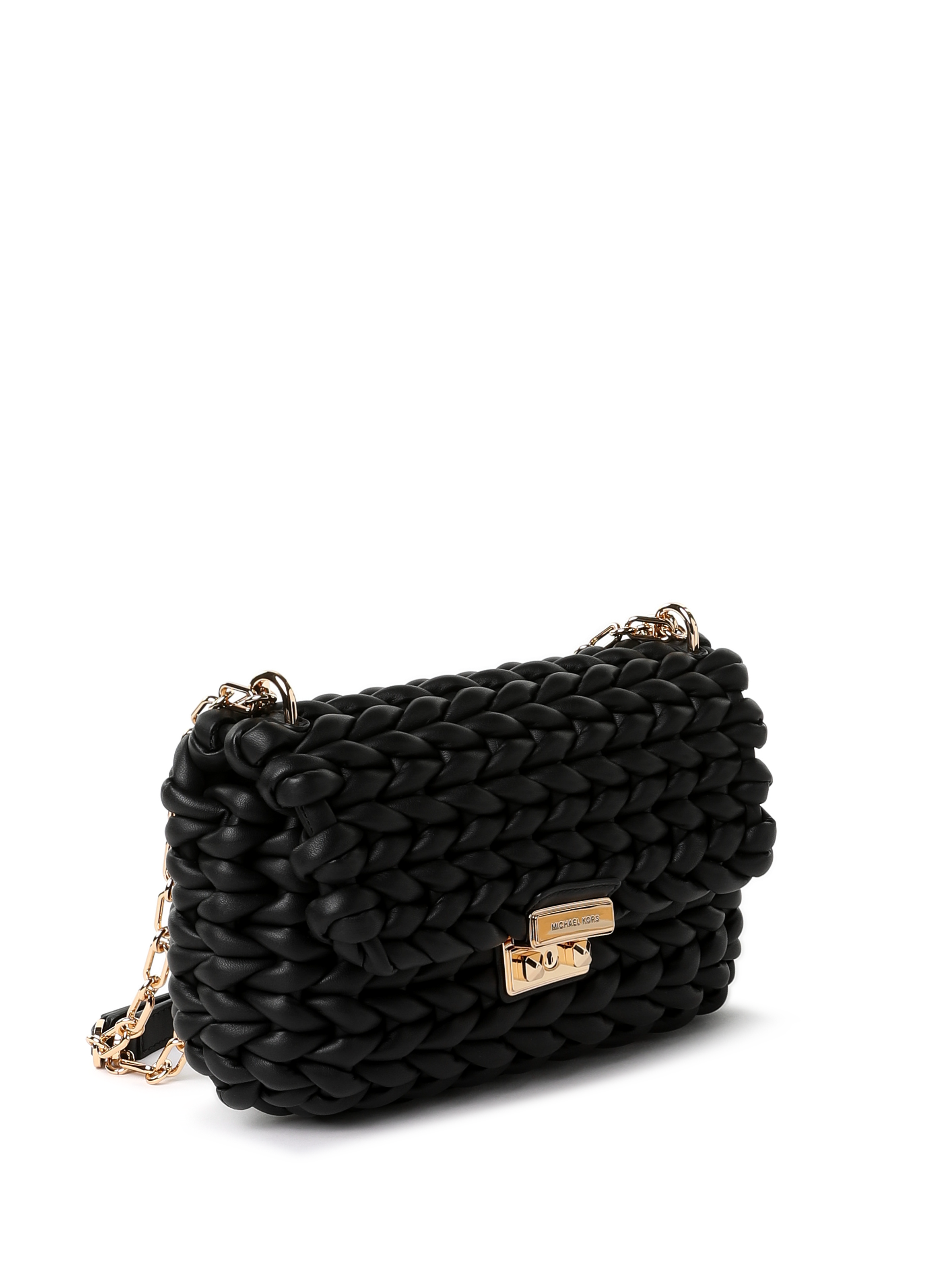 Sac à main texturé en cuir  Noir