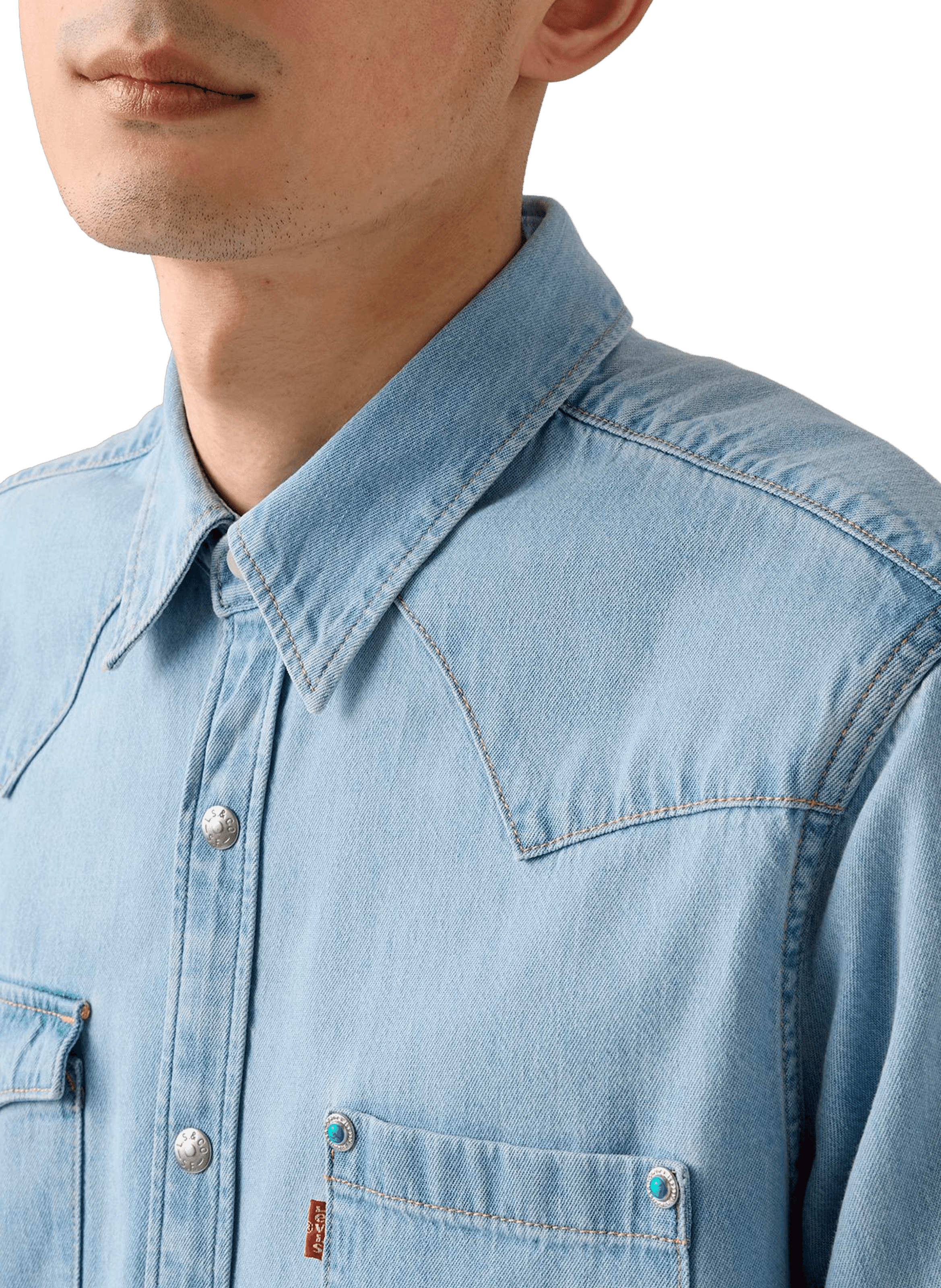 Chemise en jean LEVI'S Bleu