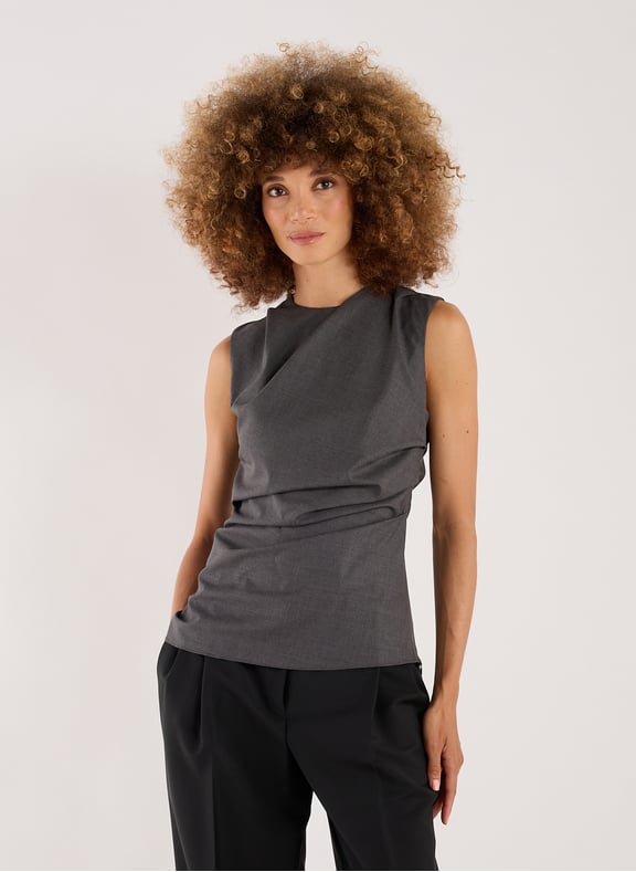 Draped-effect top Grey by ROHE FRAMES ROHE FRAMES Draped-effect top Grey
