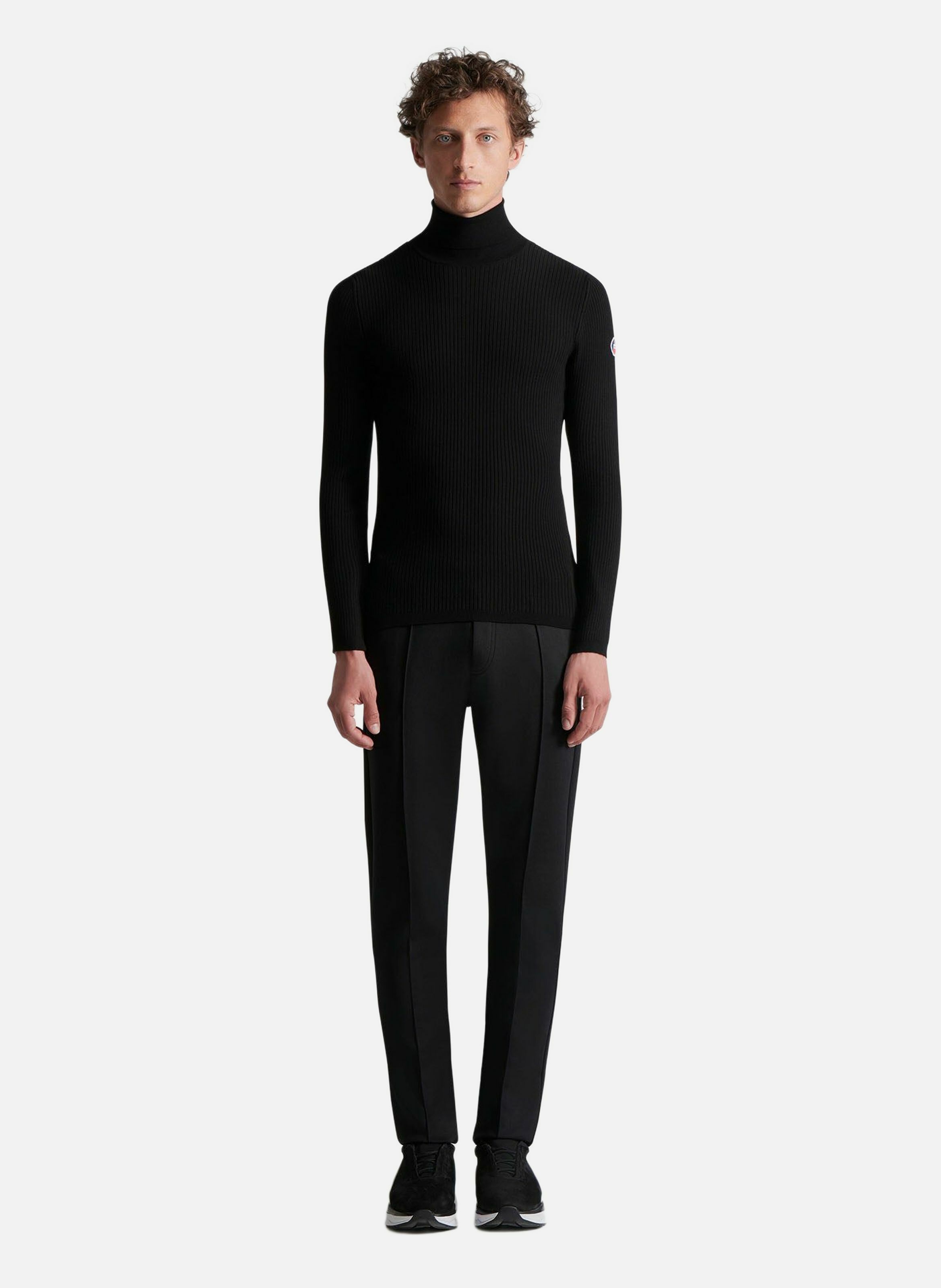 FUSALP Pull ceillac col roulé coupe ajustée Noir