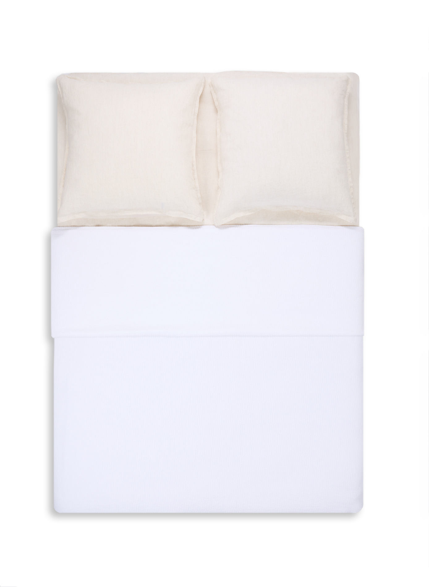 Couvre-lit piquée lavée en coton AU PRINTEMPS PARIS Blanc