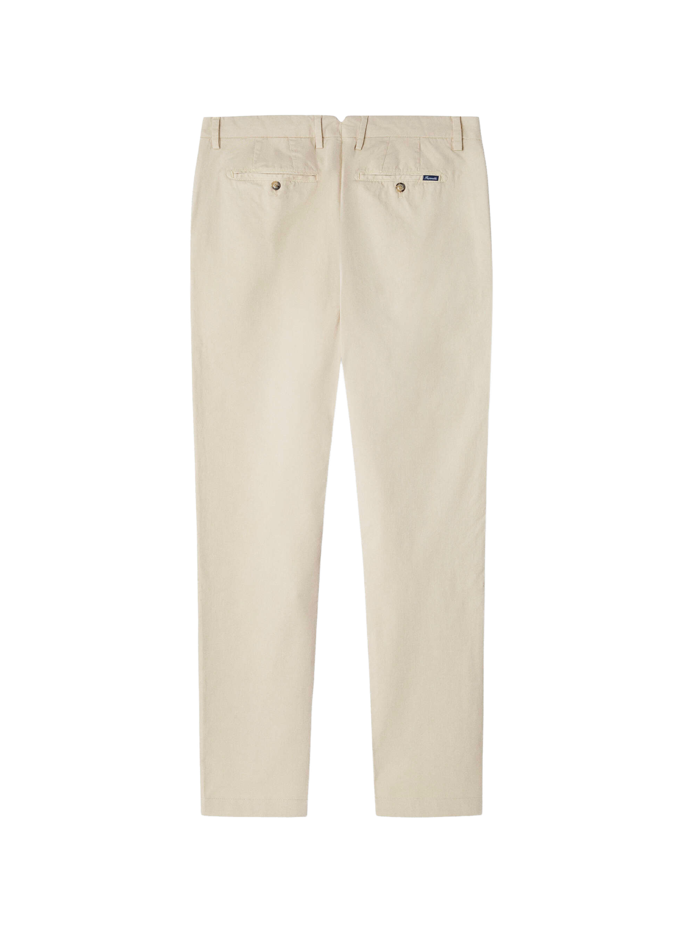 Cotton and linen chino trousers FACONNABLE Beige