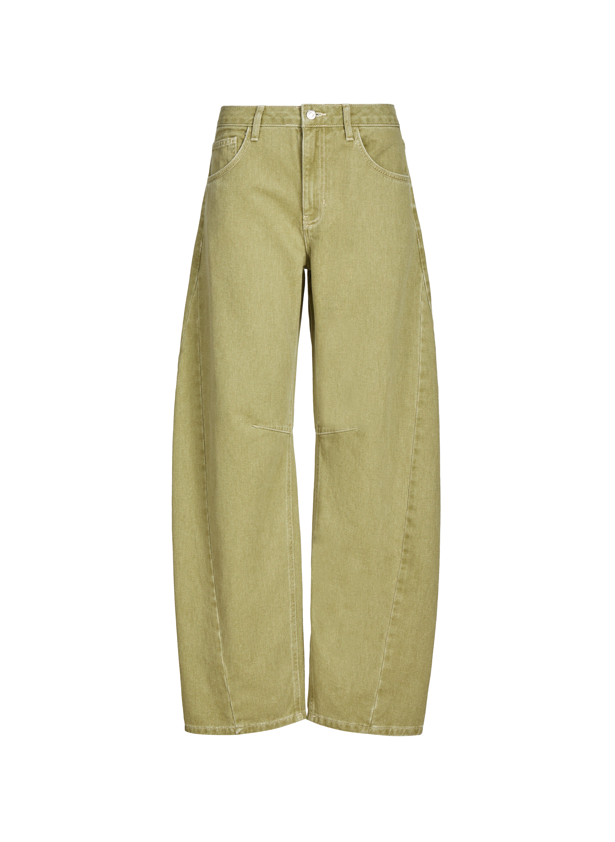 TOPSHOP Pantalon droit en coton Vert