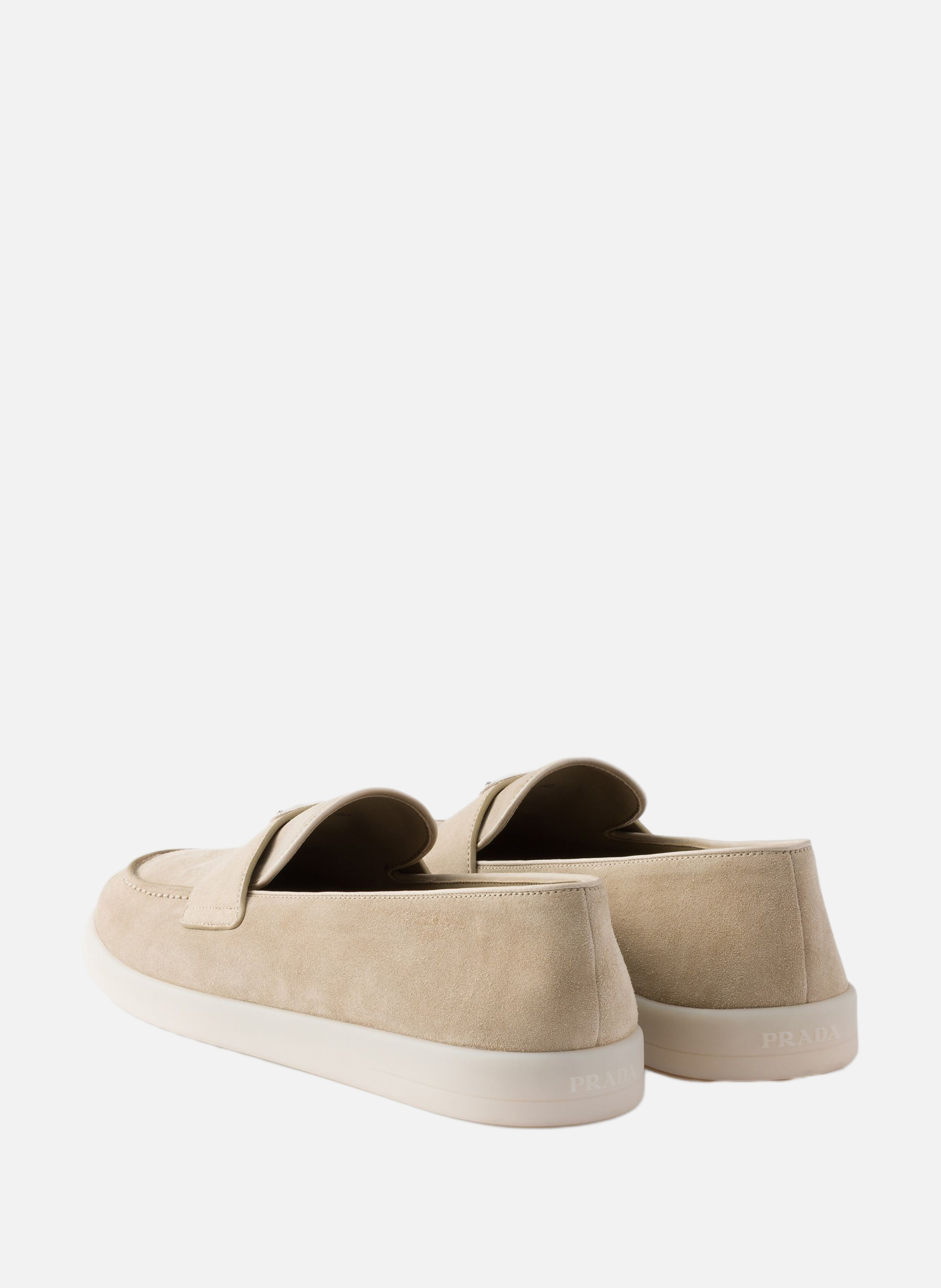 Mocassins en veau velours PRADA Beige