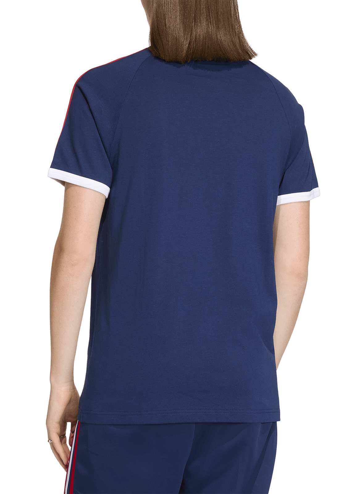 Short-sleeved embroidered cotton T-shirt ADIDAS Blue