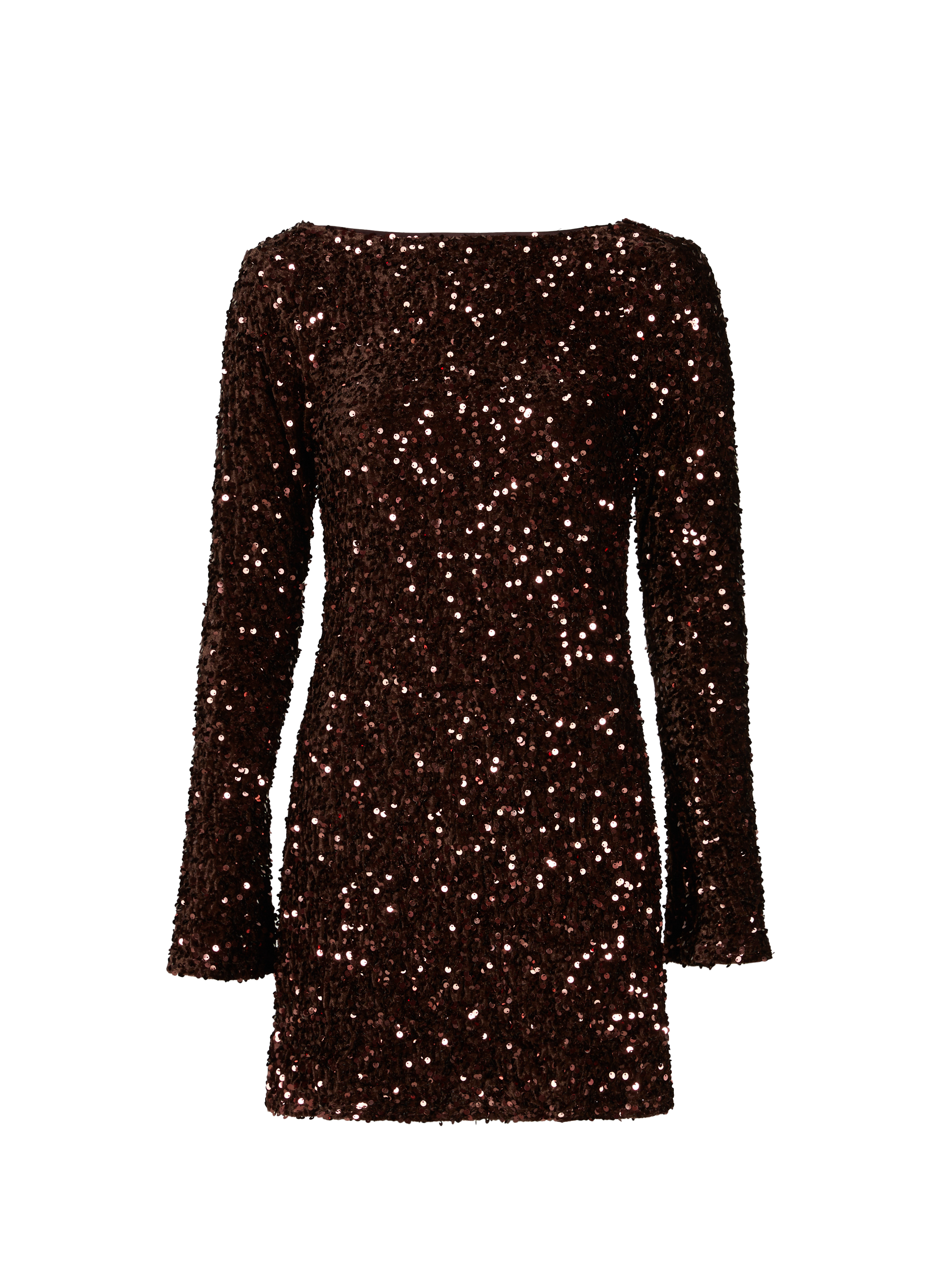 Robe de soirée courte Tsmaria à sequins TOPSHOP Marron