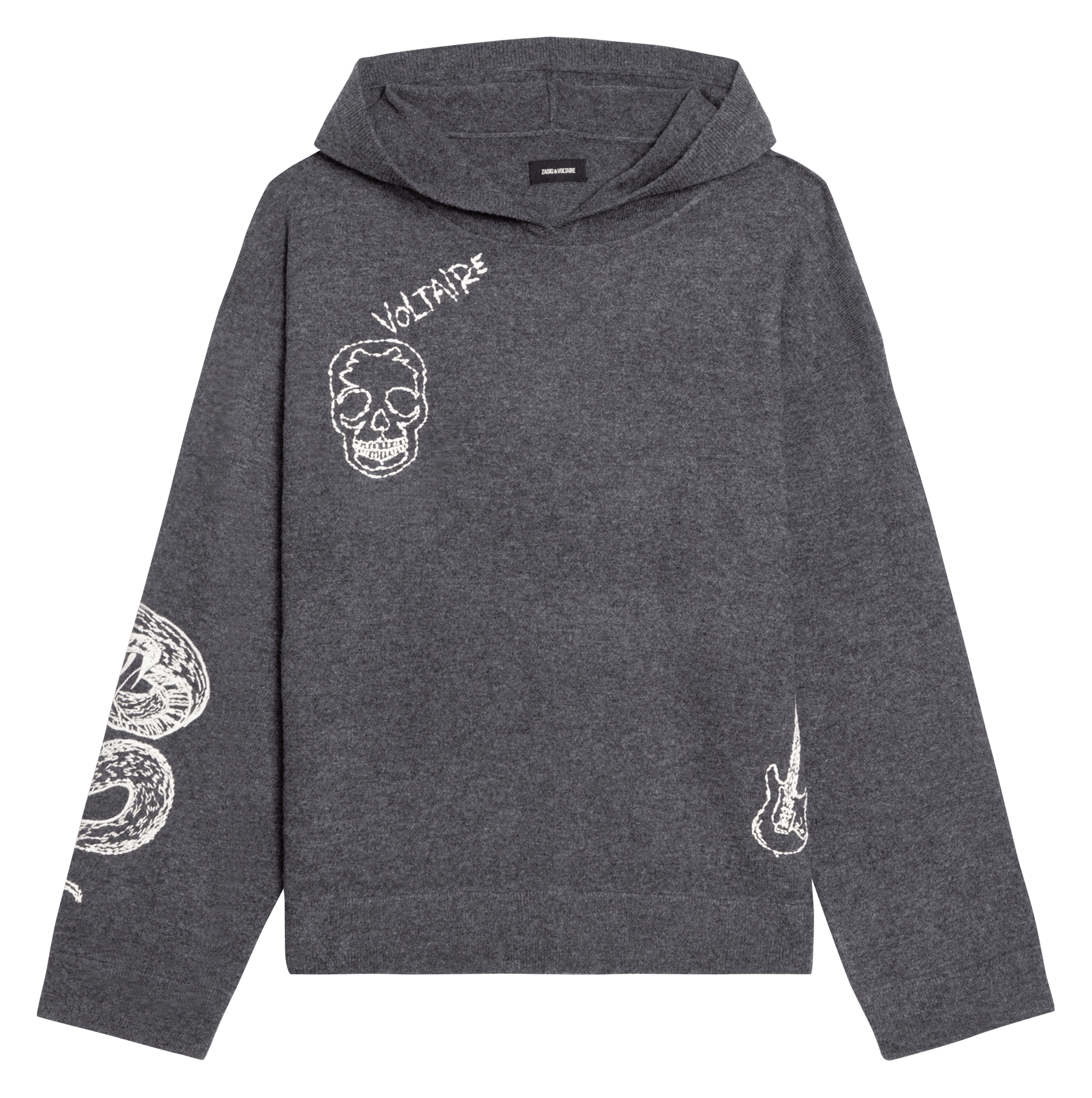 Pull col rond en laine mélangée malay ZADIG&VOLTAIRE Gris